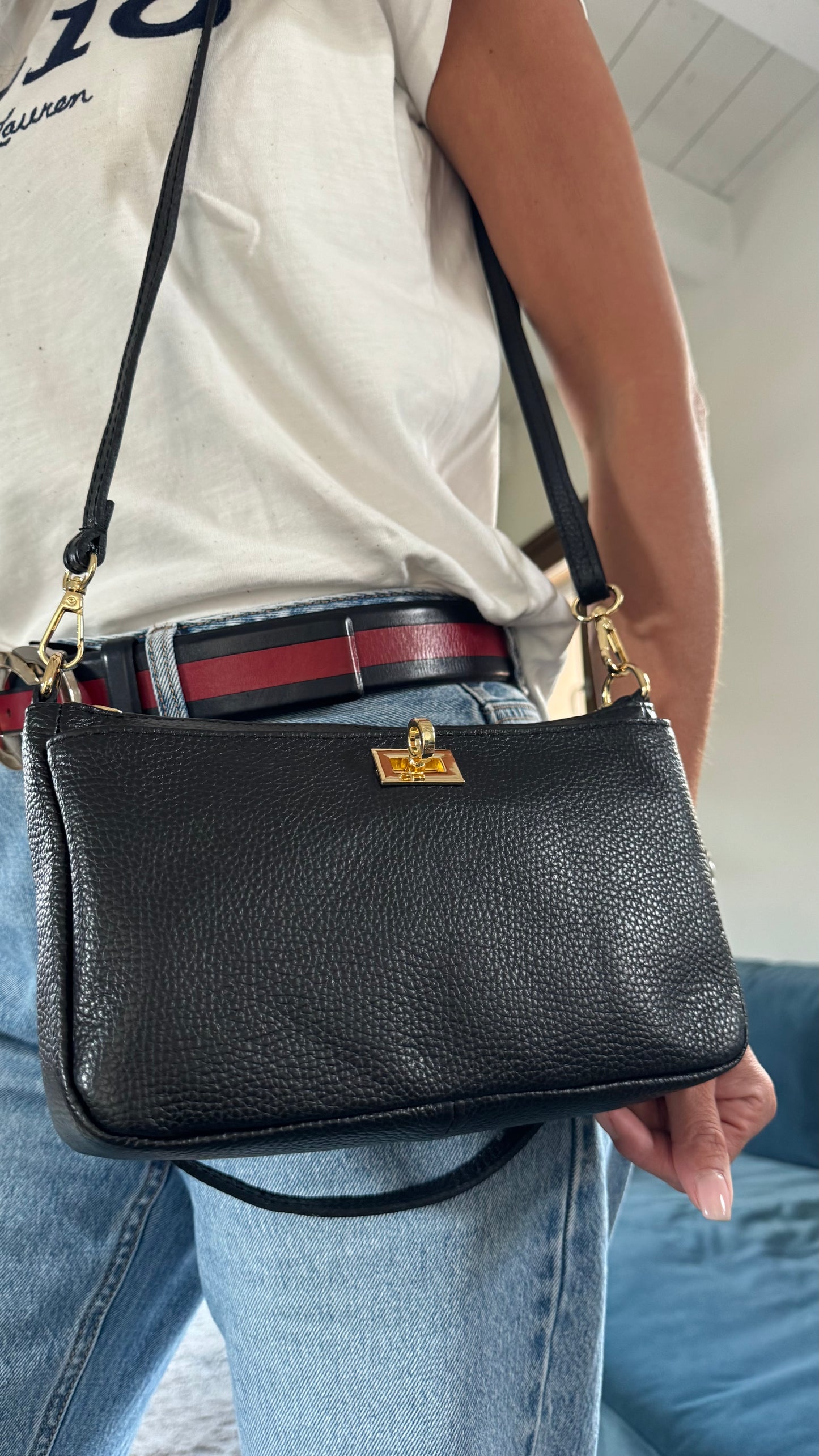 BORSA IN PELLE NERA