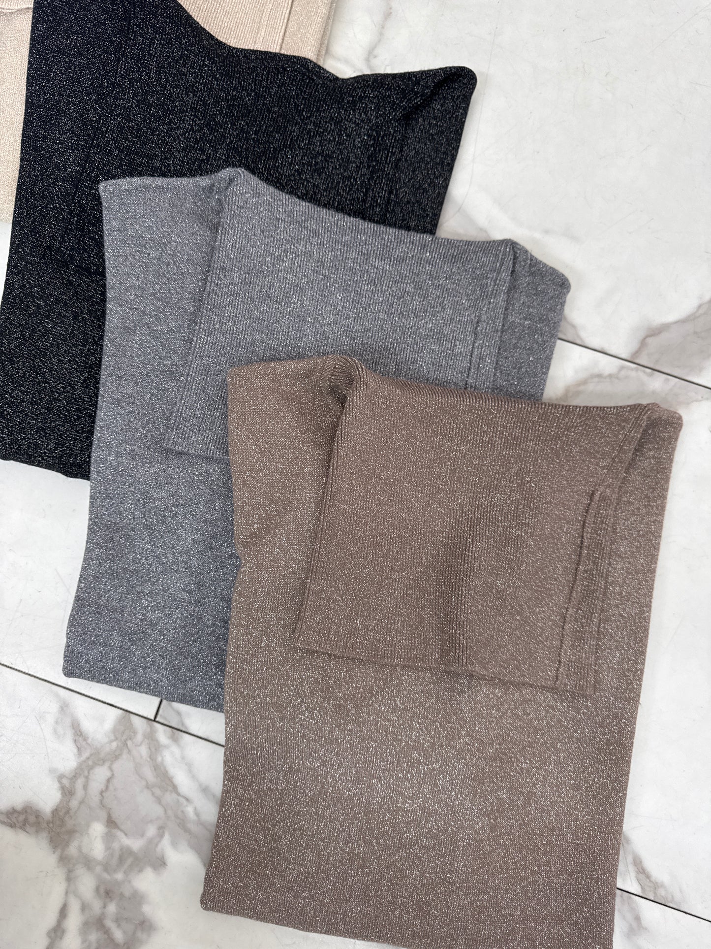 DOLCEVITA LUREX nero/grigio/panna/sabbia/fango