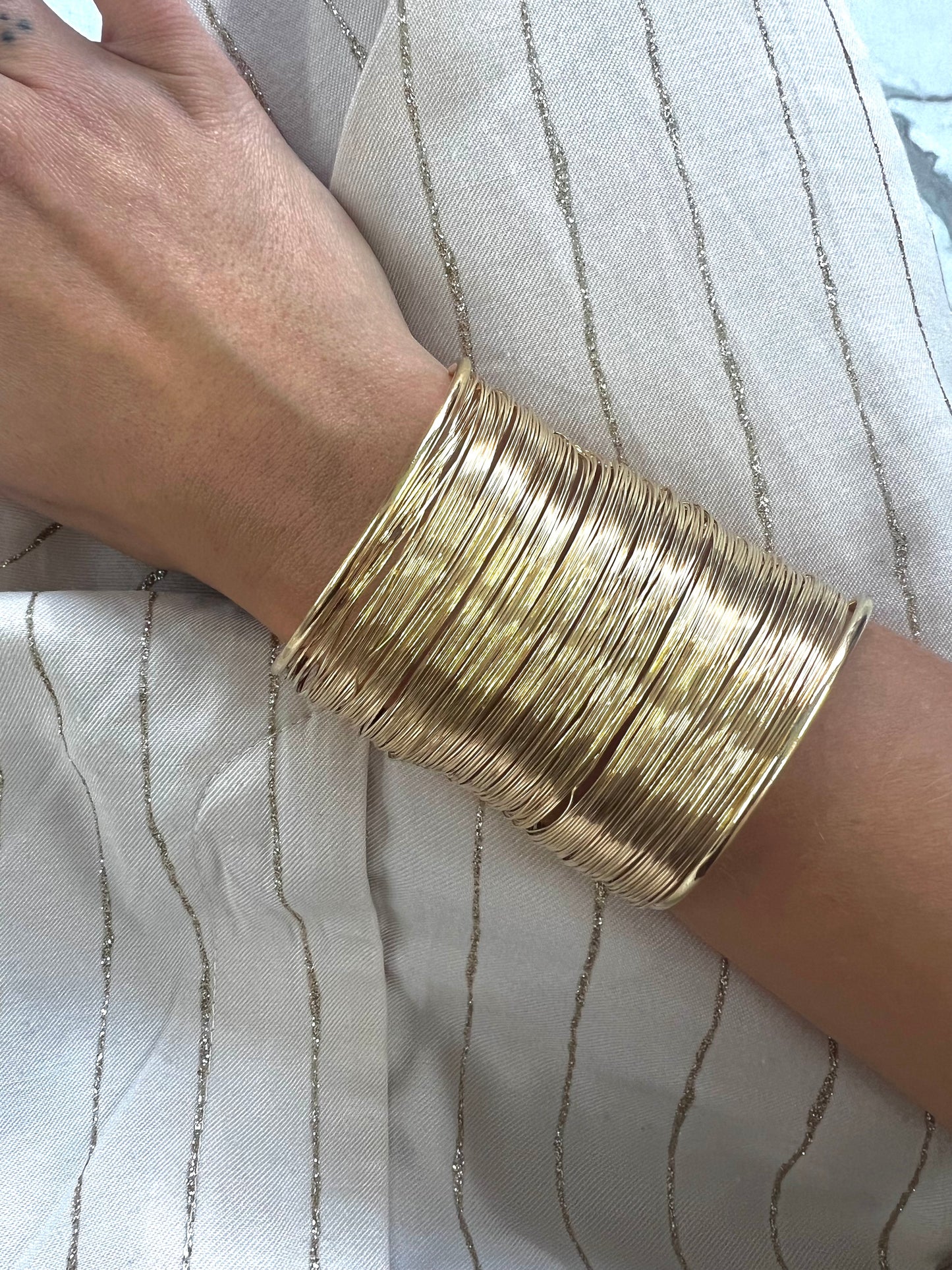 BRACCIALE FASCIA ALTO oro/argento