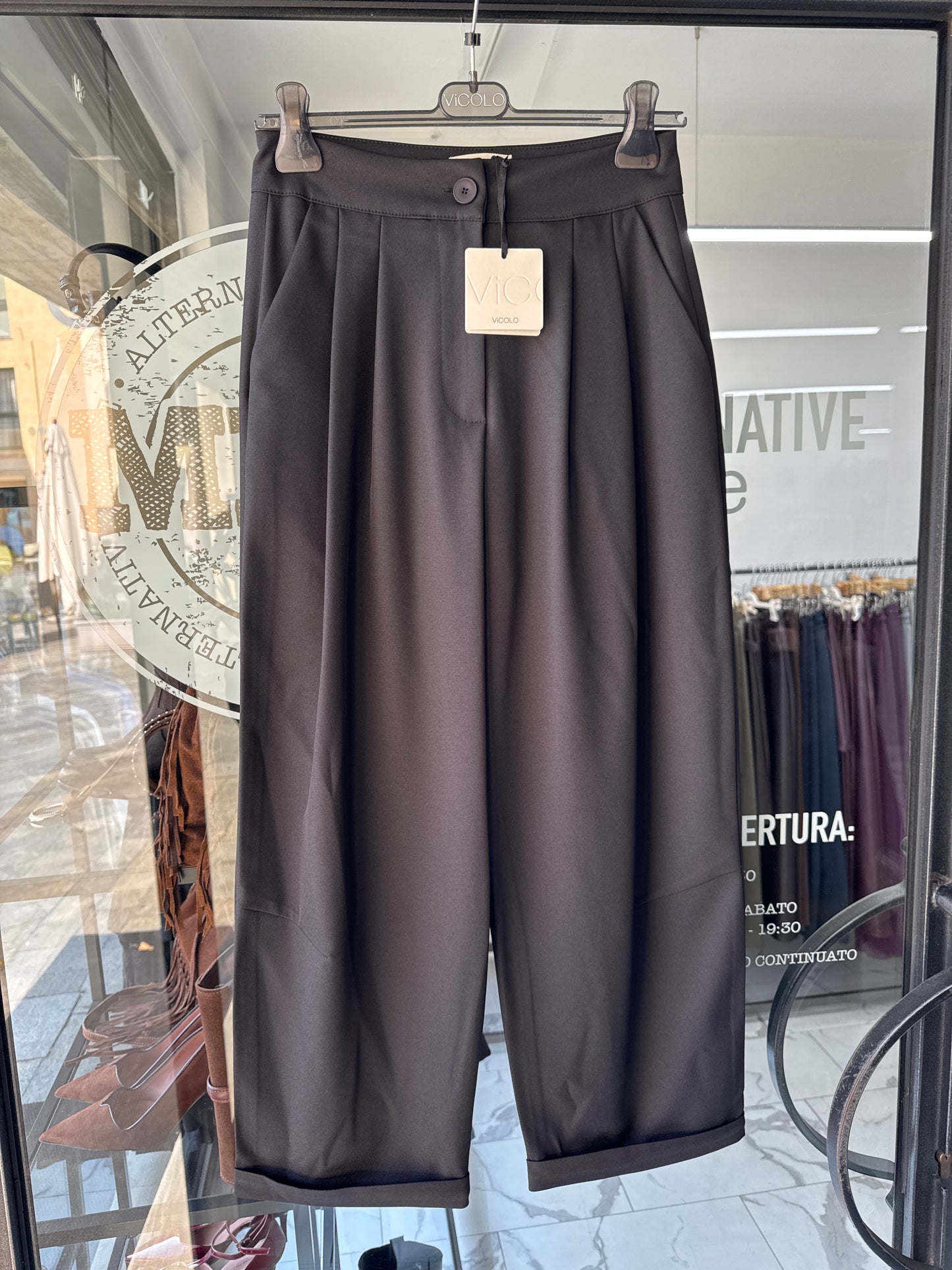 PANTALONE CARROT NERO