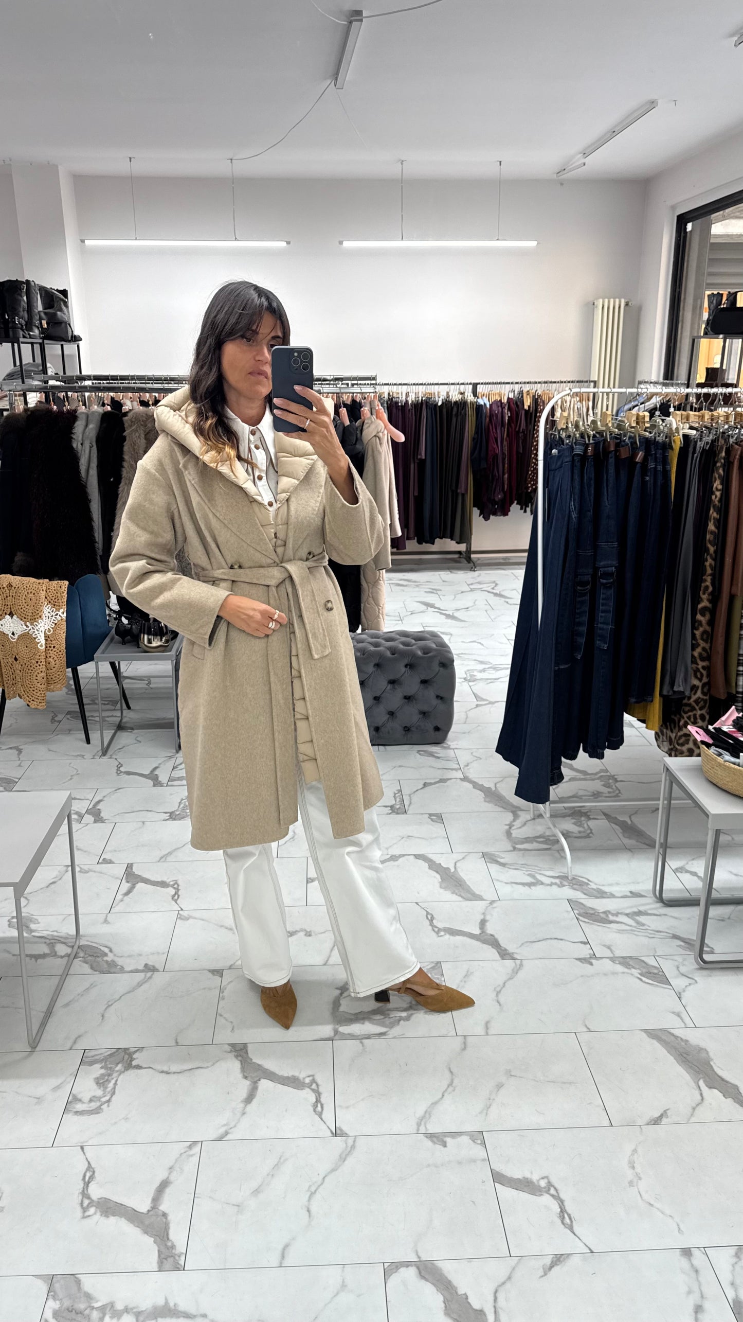 CAPPOTTO PIUMINO SABBIA