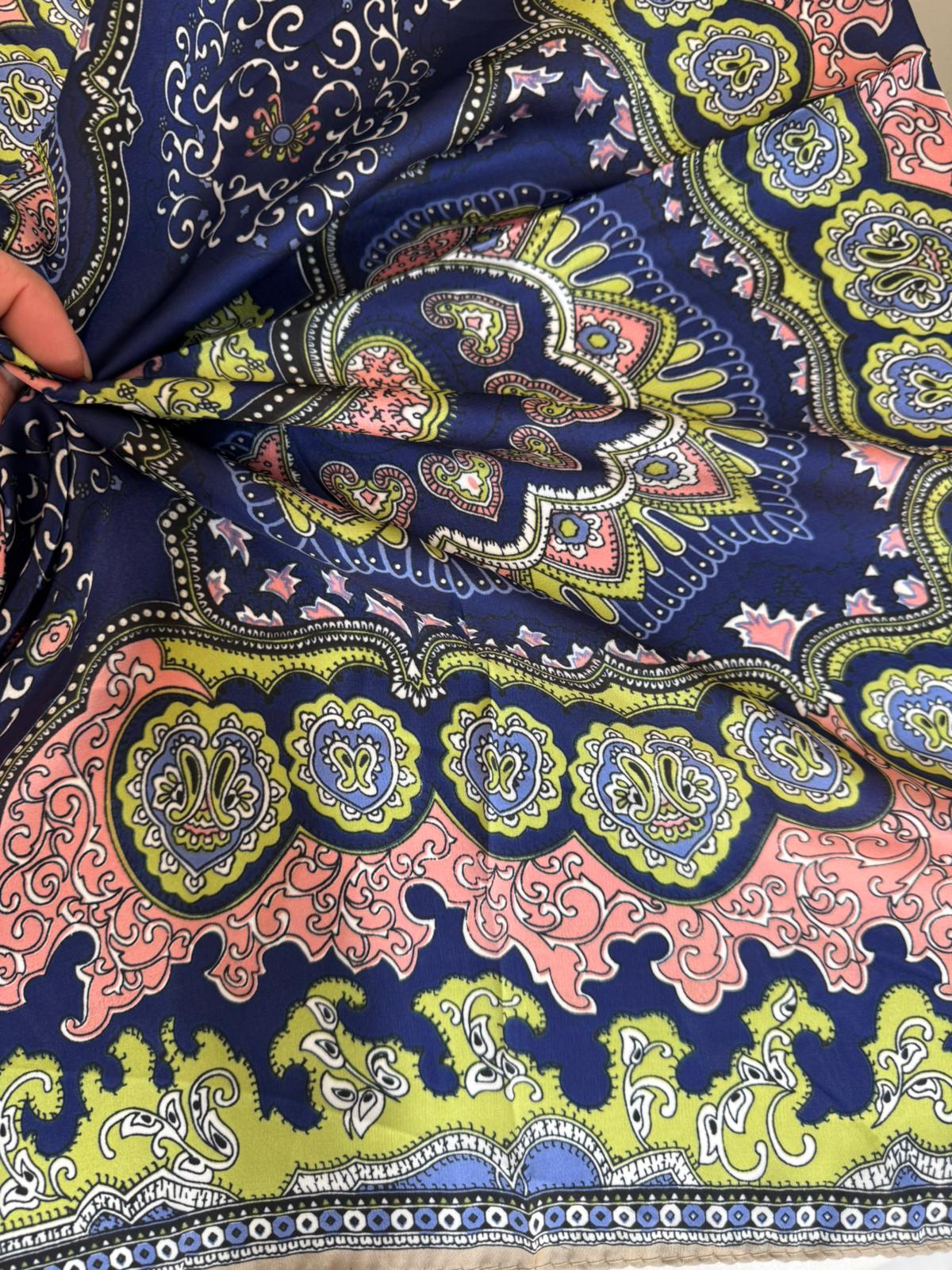 FOULARD STAMPA PAISLEY azzurro/blu