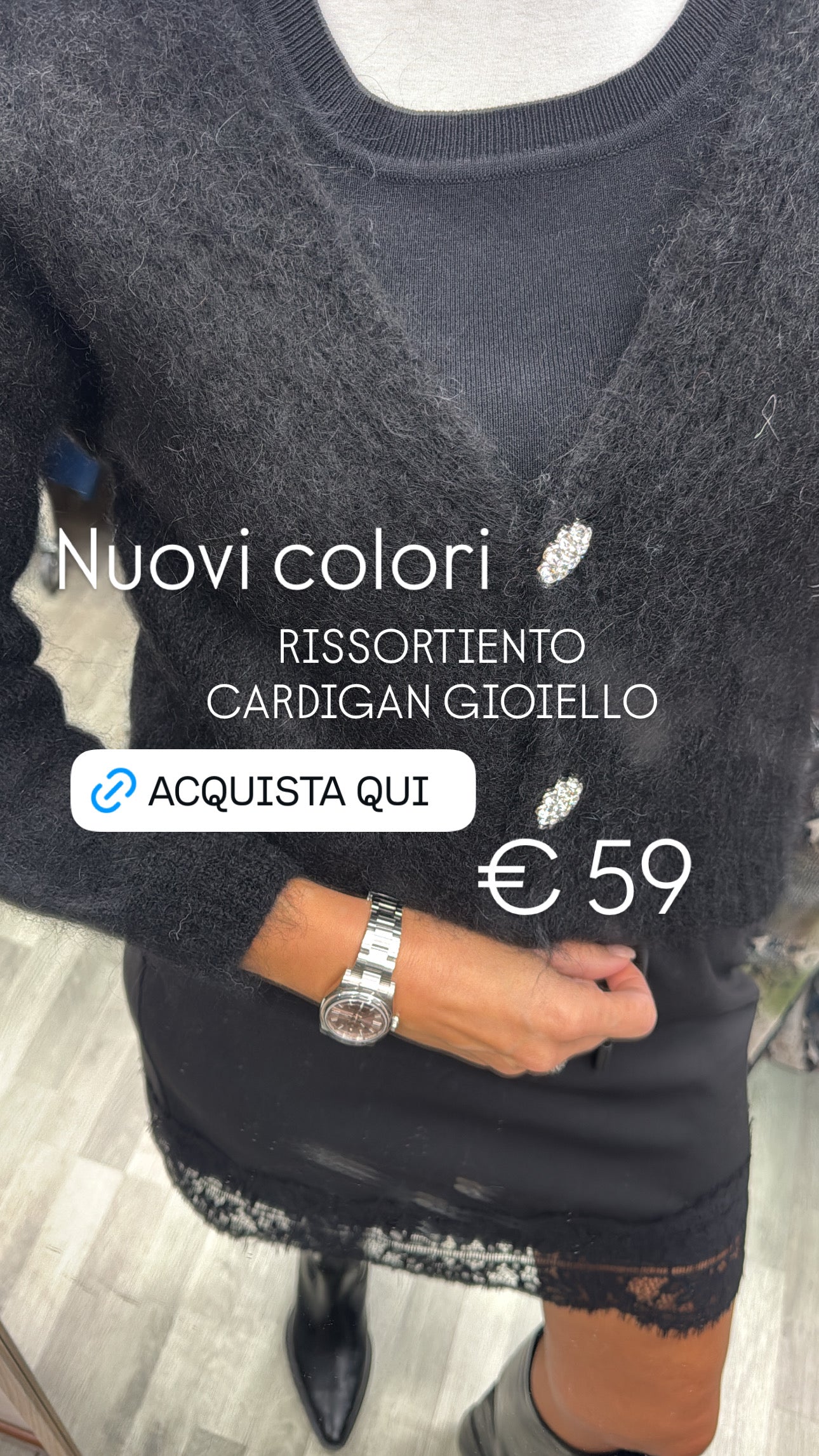 CARDIGAN MOHAIR BOTTONI GIOELLO