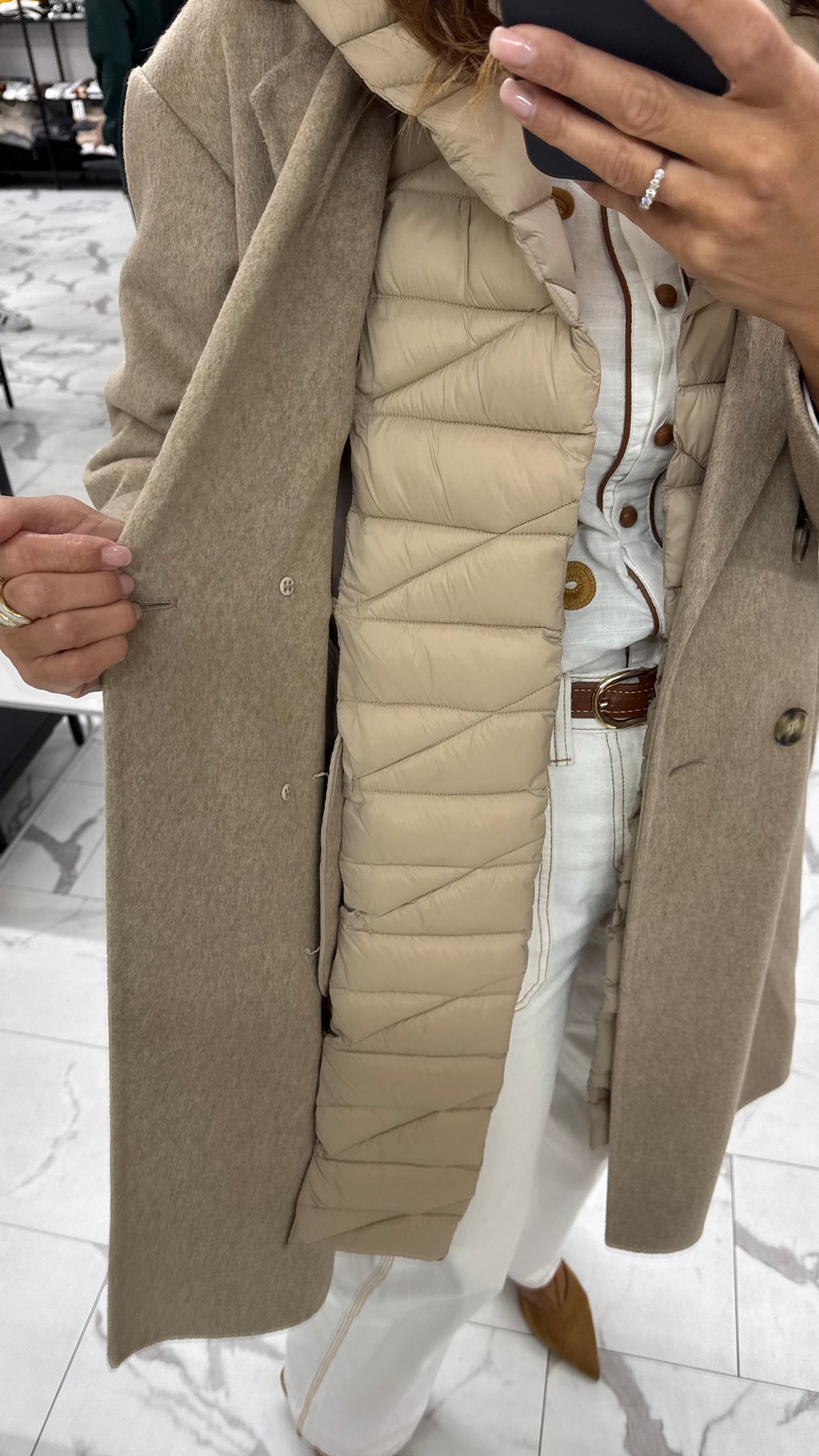 CAPPOTTO PIUMINO SABBIA