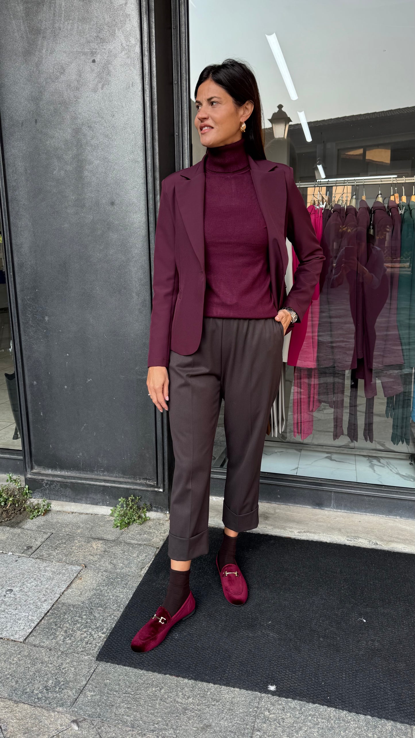 GIACCA BASIC BORDEAUX
