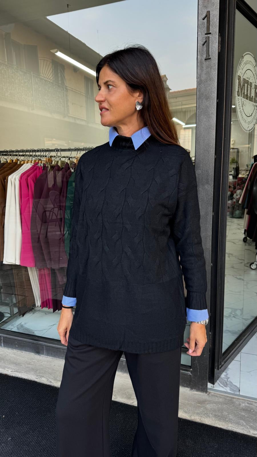 MAXI MAGLIA TRECCIA