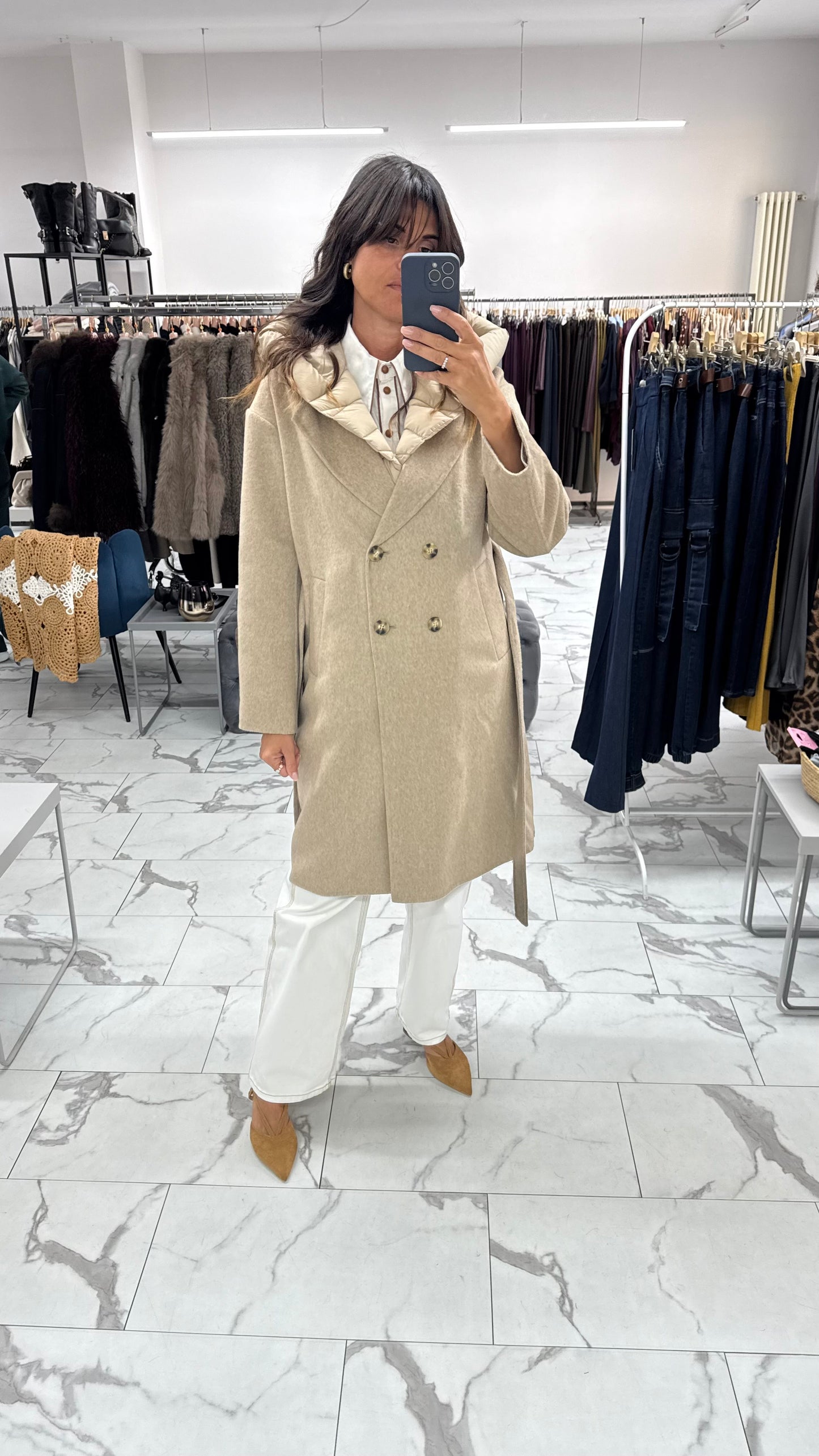 CAPPOTTO PIUMINO SABBIA