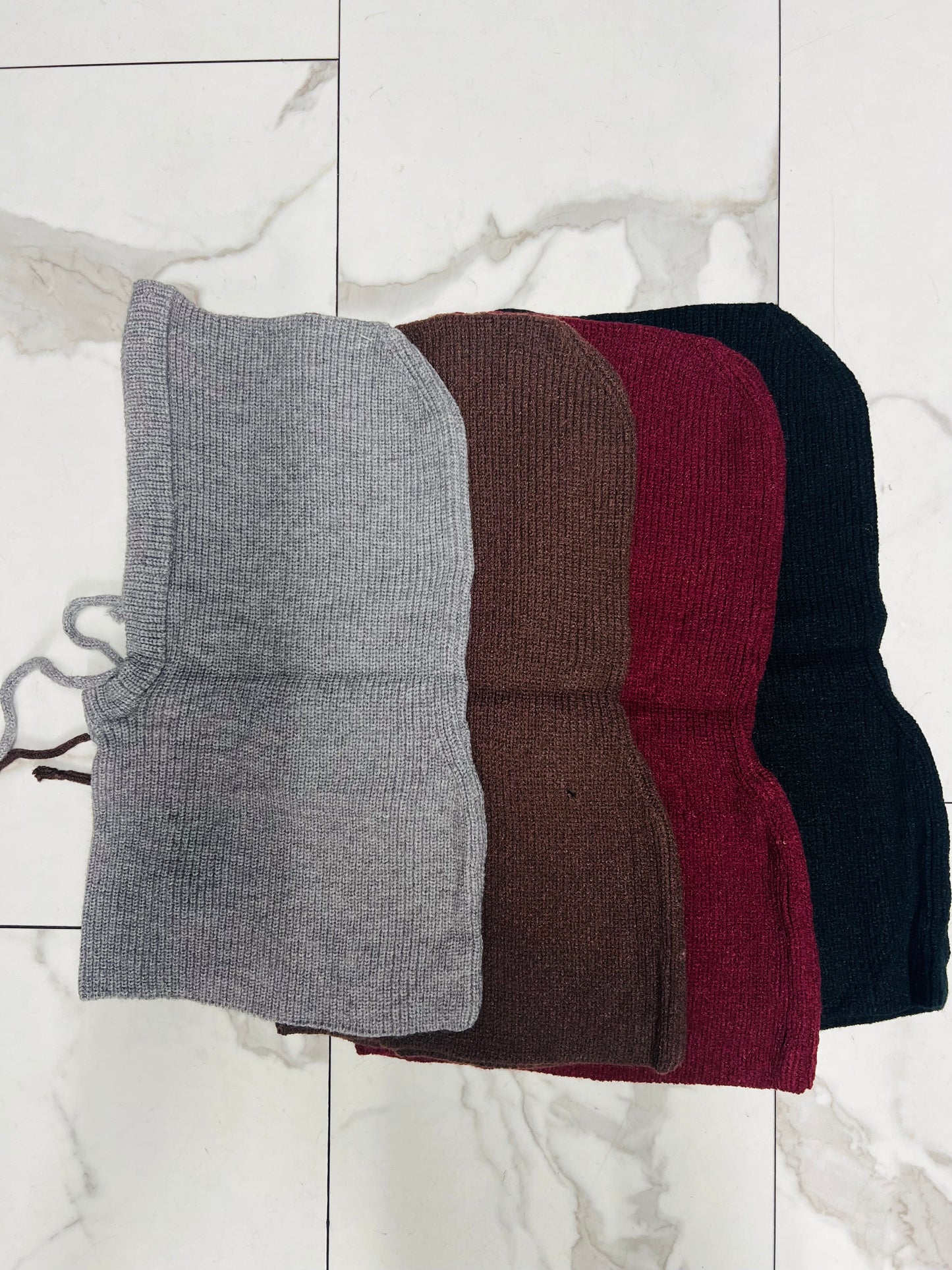 BALACLAVA nero/bordeaux/cioccolato/grigio