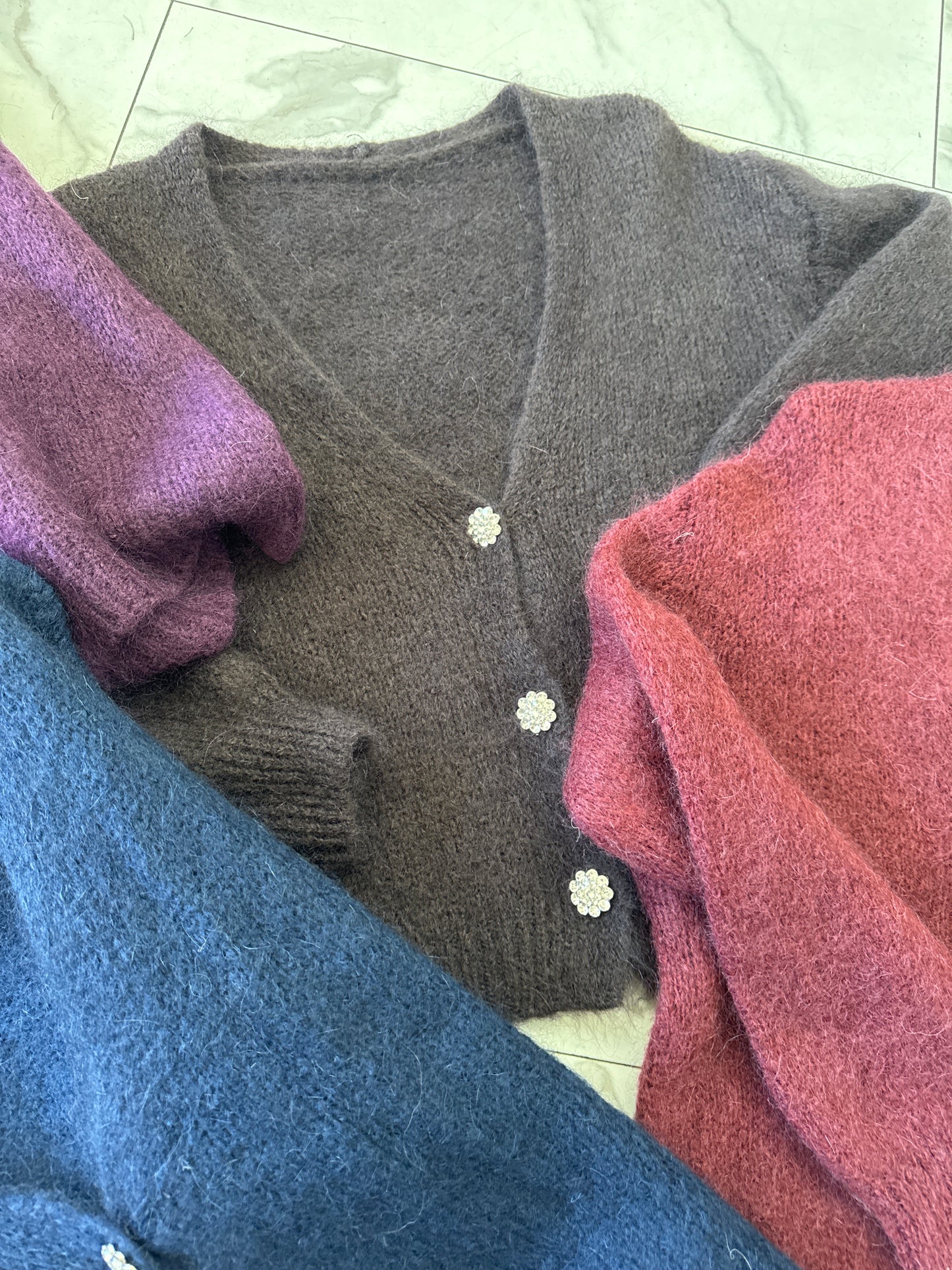 CARDIGAN MOHAIR BOTTONI GIOELLO