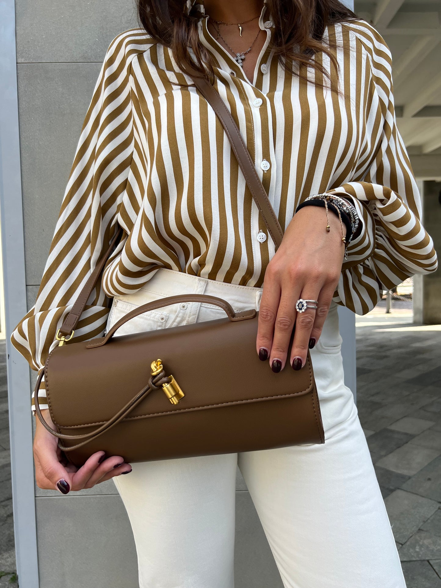BORSA BOTTEGA moro/nero/caffè