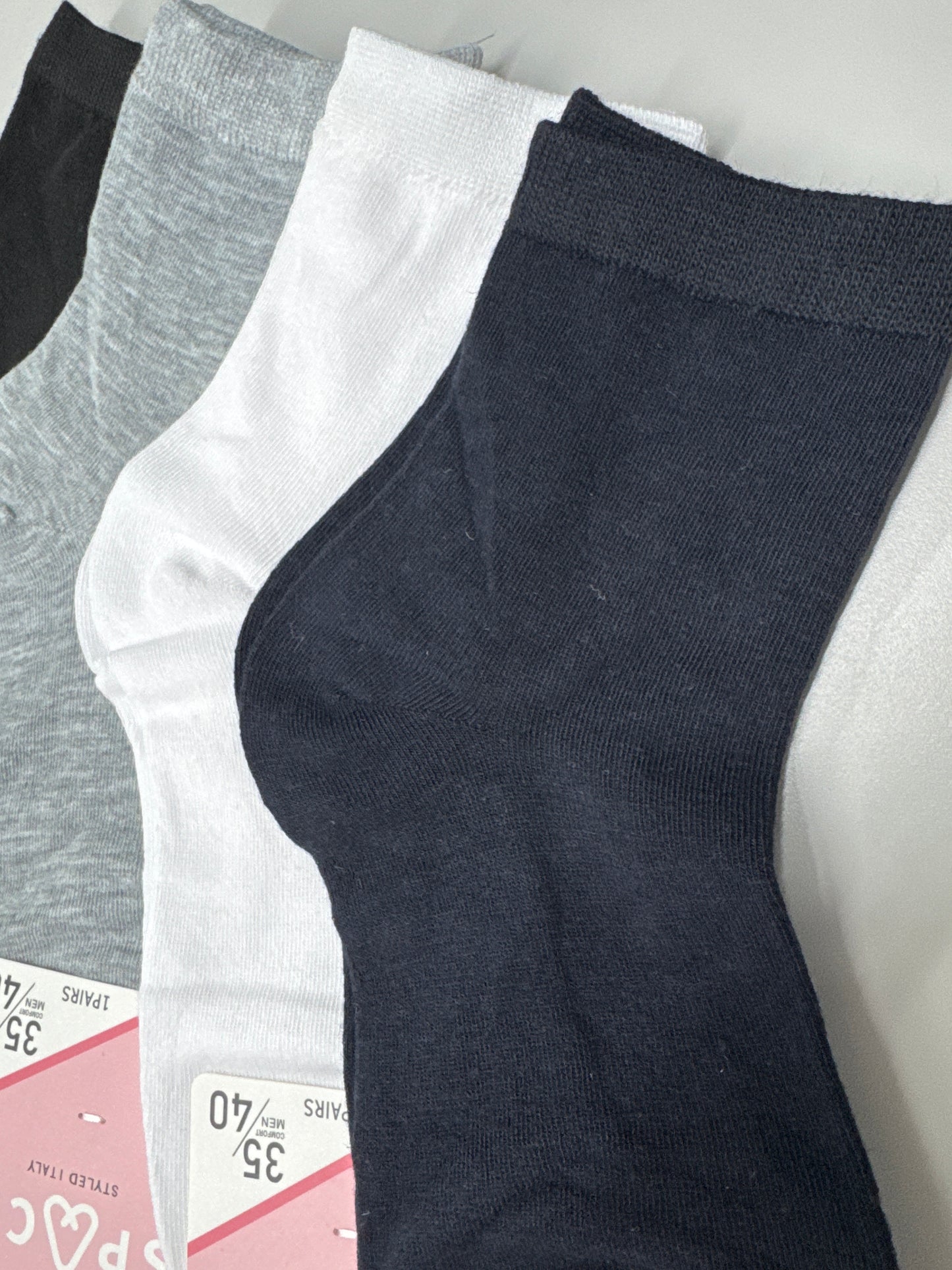 CALZINO BASIC blu/bianco/grigio/nero