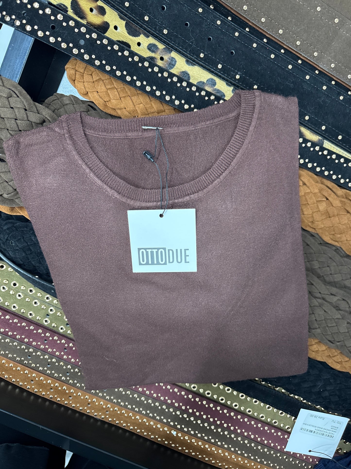 MAGLIONCINO BASIC GIROCOLLO CIOCCOLATO