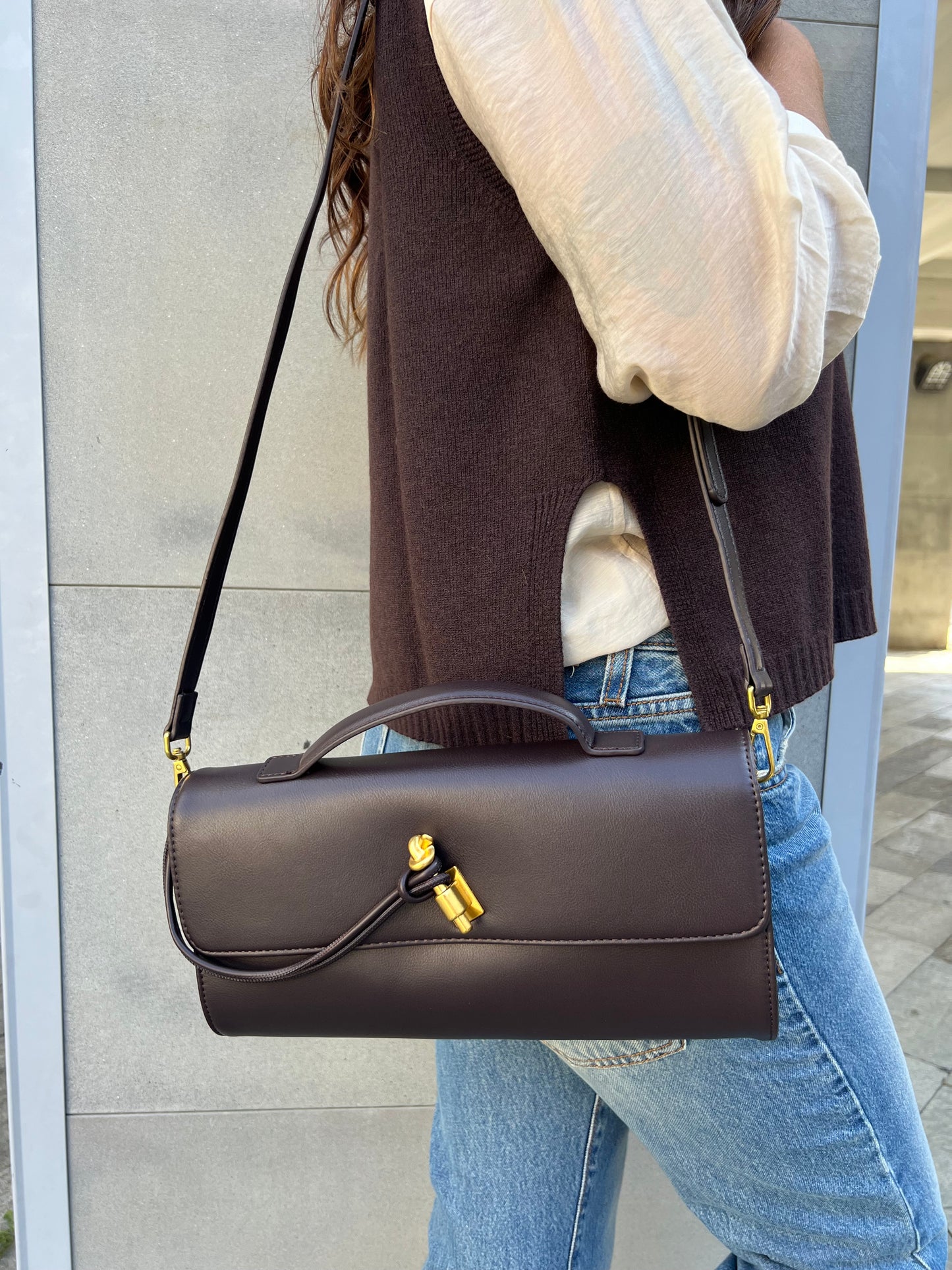 BORSA BOTTEGA moro/nero/caffè