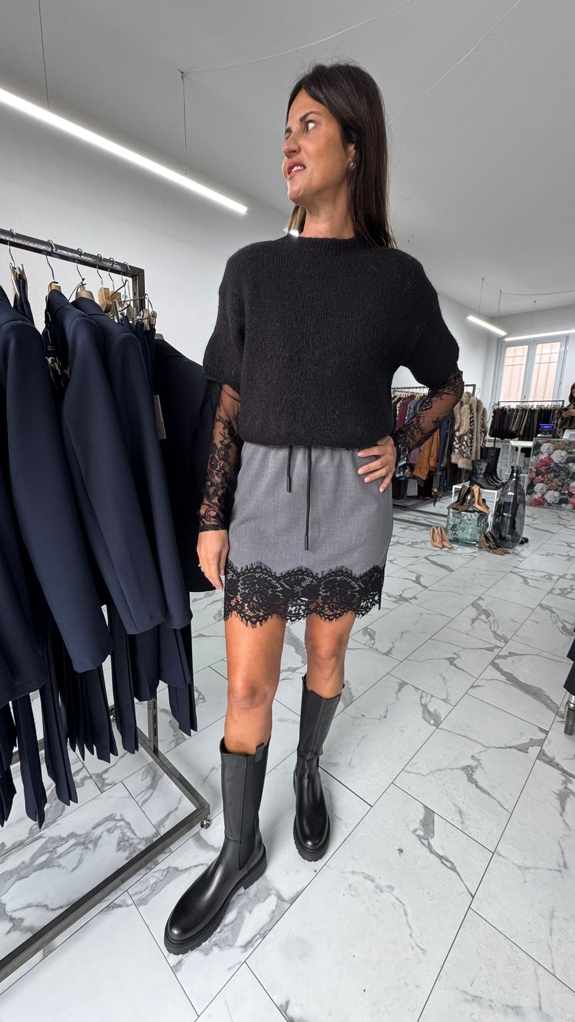 MAGLIONCINO MISTO MOHAIR grigio/ rosa/cioccolato/blu/sabbia/nero/vinaccia