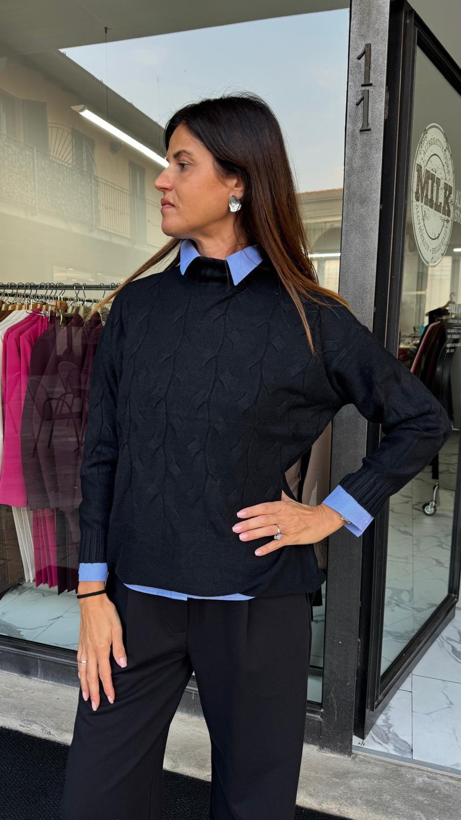 MAXI MAGLIA TRECCIA