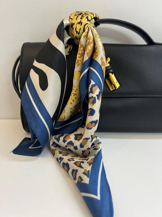 FOULARD OCRA BLU NERO