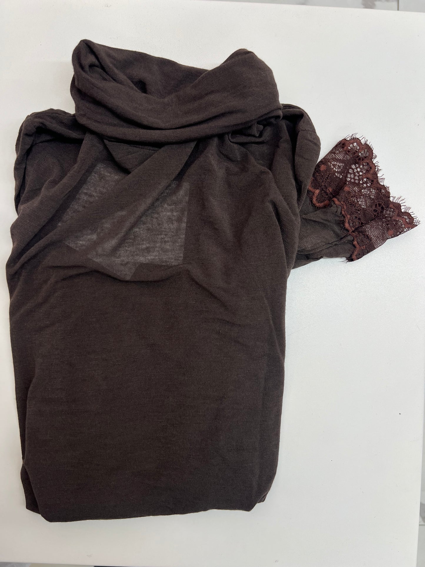 DOLCEVITA CASHMIRINO MANICA PIZZO nero/bordeaux/cioccolato