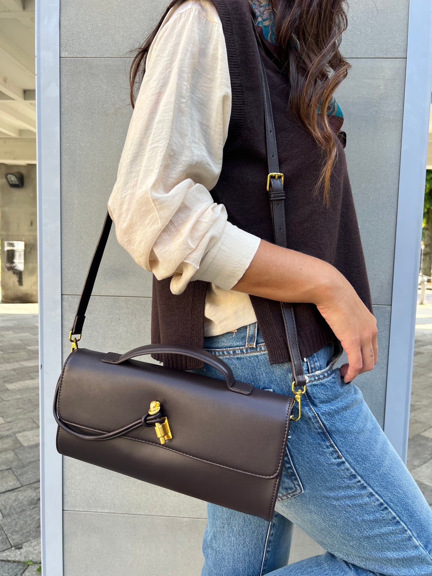 BORSA BOTTEGA moro/nero/caffè