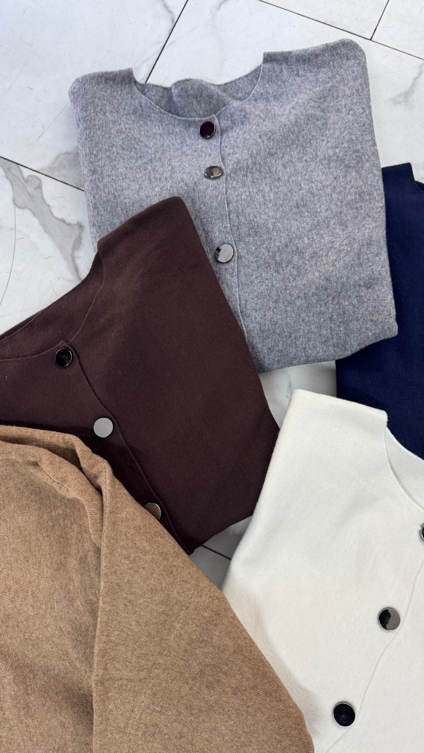 CARDIGAN BOTTONI ARGENTO