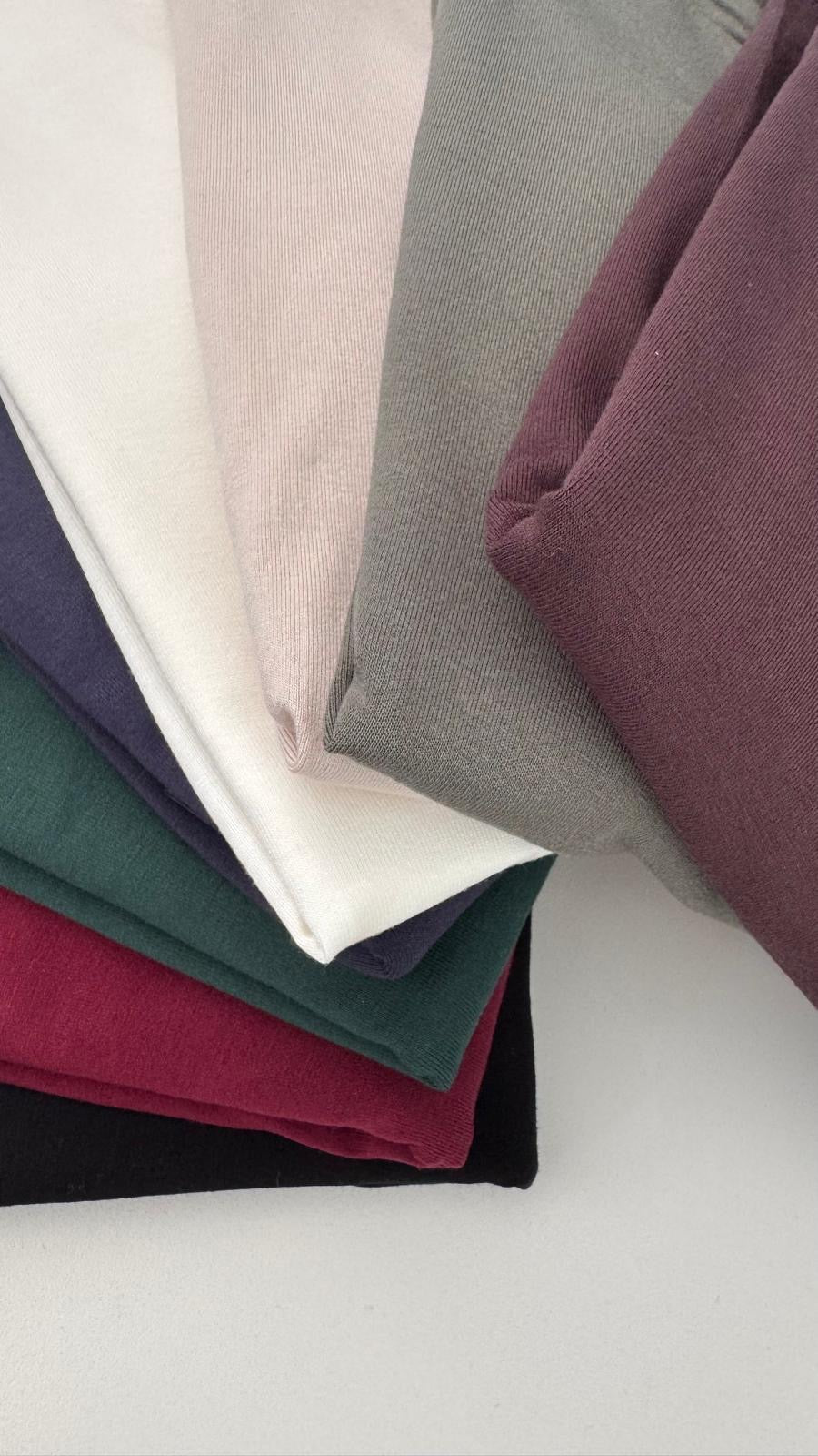 MAGLIA SLIM MANICA 3/4 cioccolato/militare/sabbia/bianco/blu/bosco/bordeaux/nero