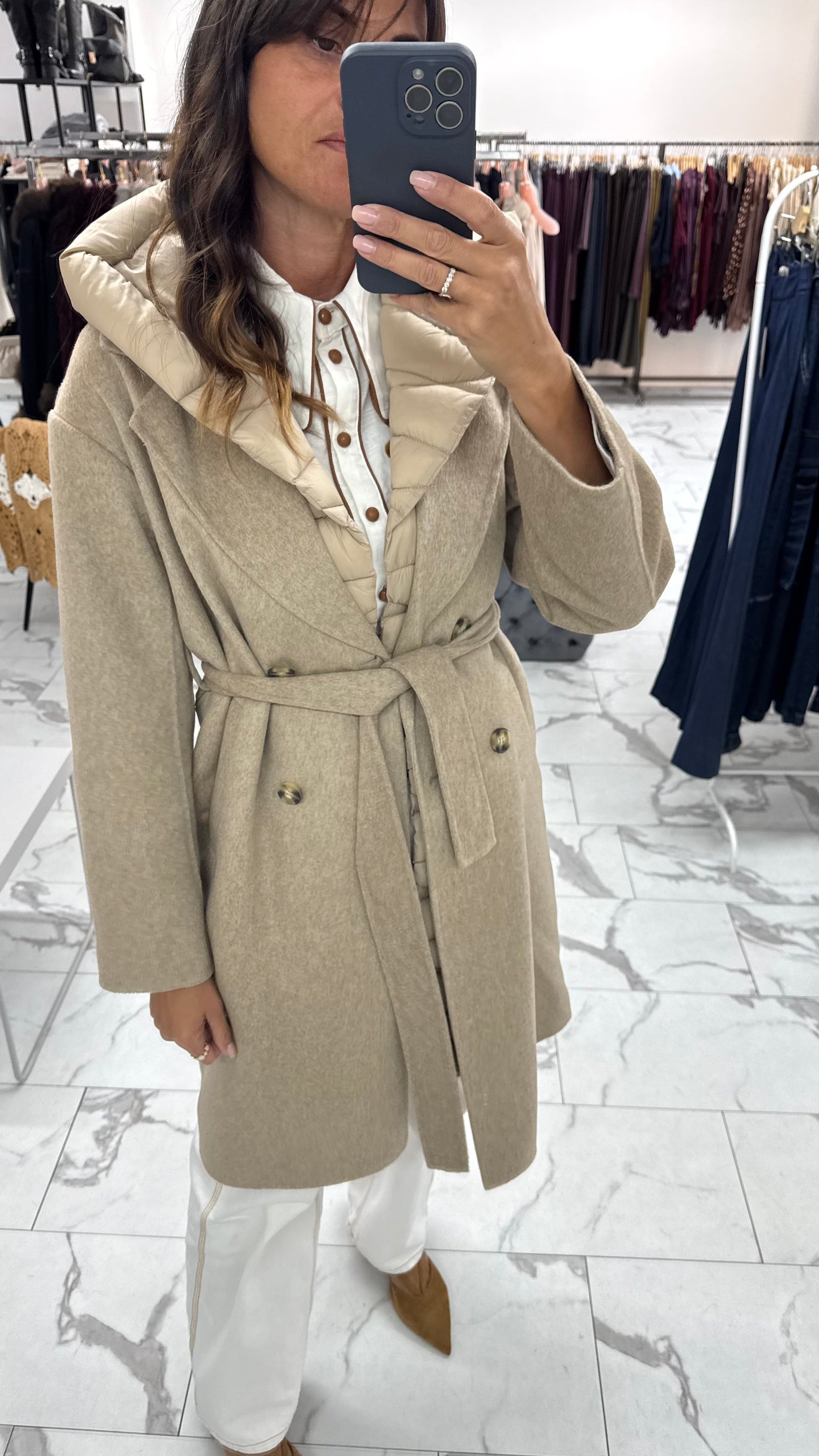 CAPPOTTO PIUMINO SABBIA