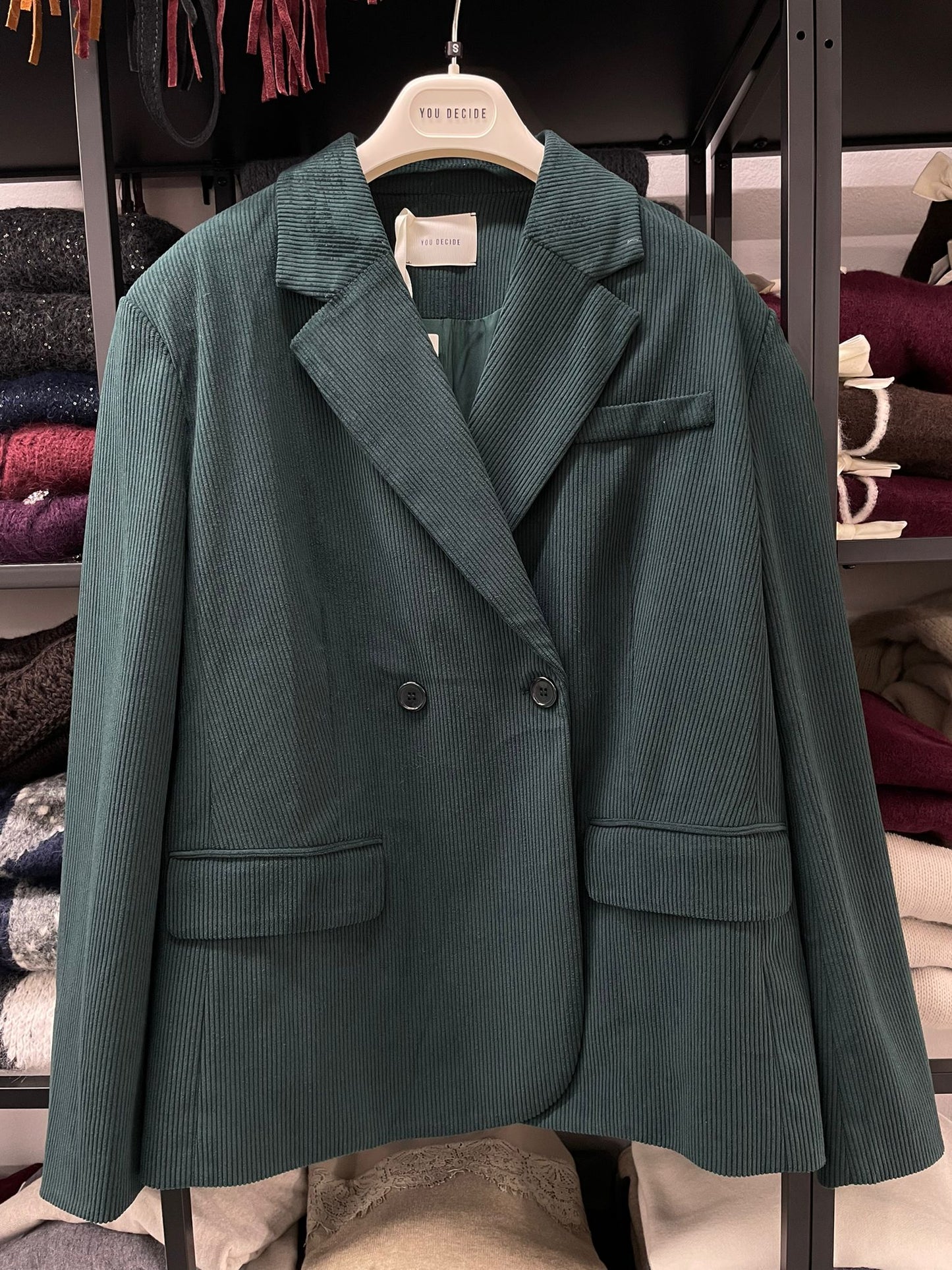 GIACCA DOPPIO PETTO VELLUTO COSTA VERDE