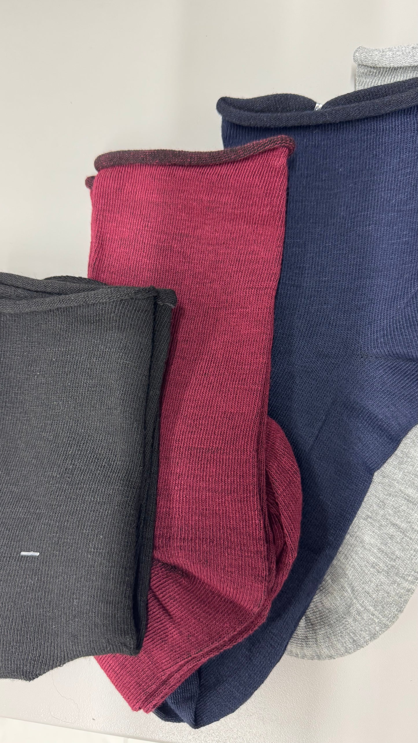 CALZINO BASIC SENZA ELASTICO nero/bordeaux/blu/grigio chiaro/grigio scuro