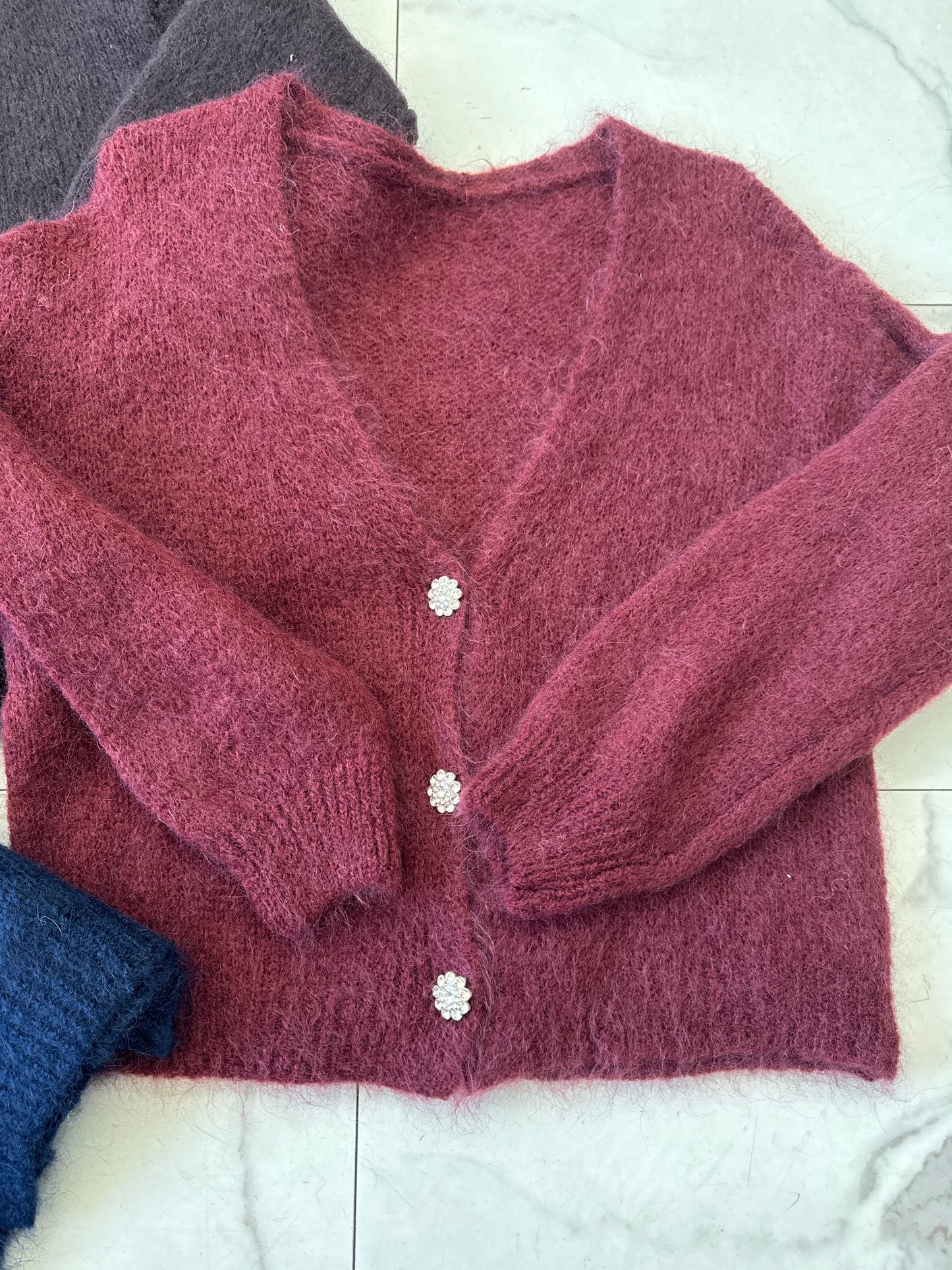 CARDIGAN MOHAIR BOTTONI GIOELLO