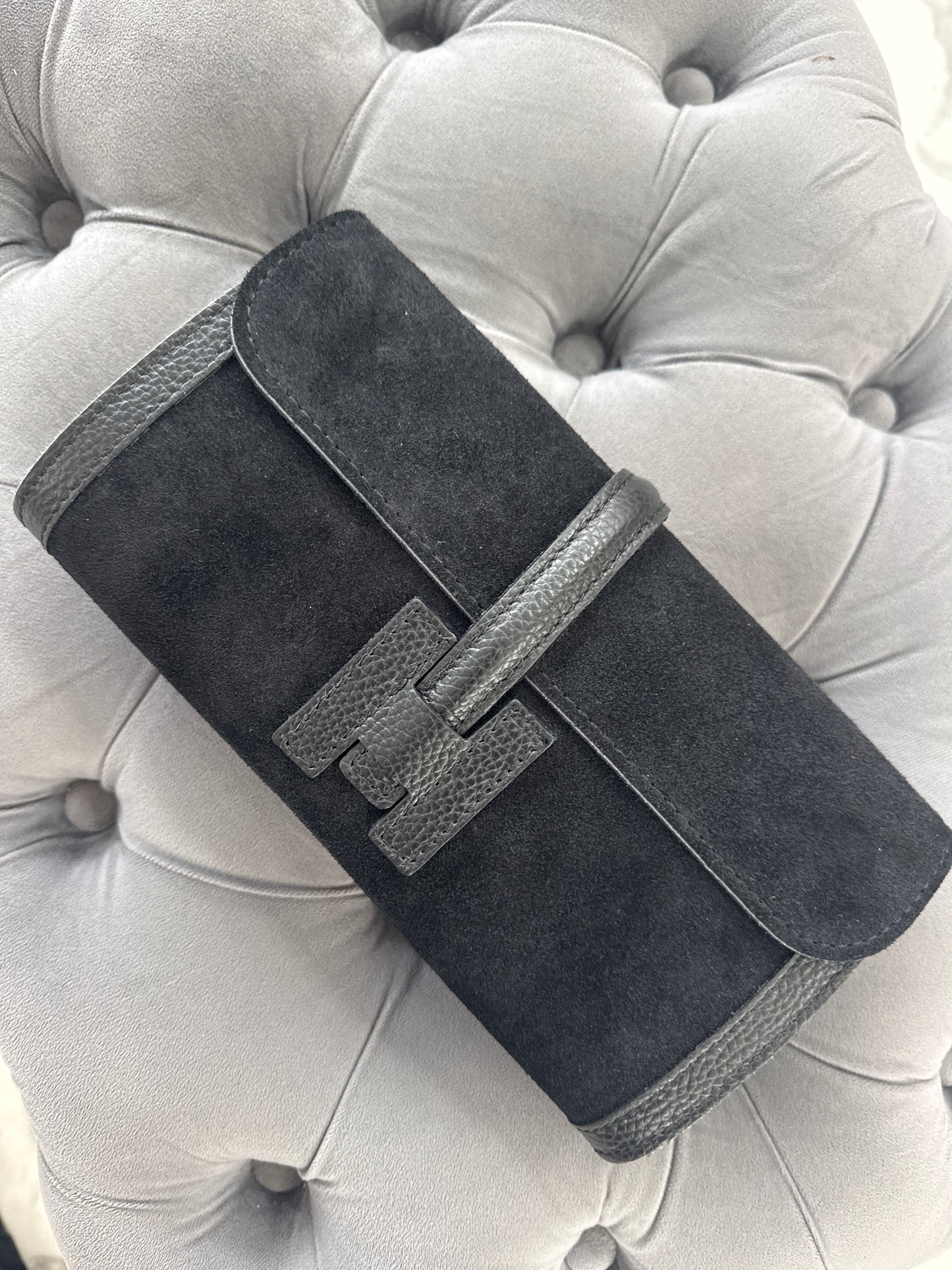 BORSA IN PELLE E CAMOSCIO