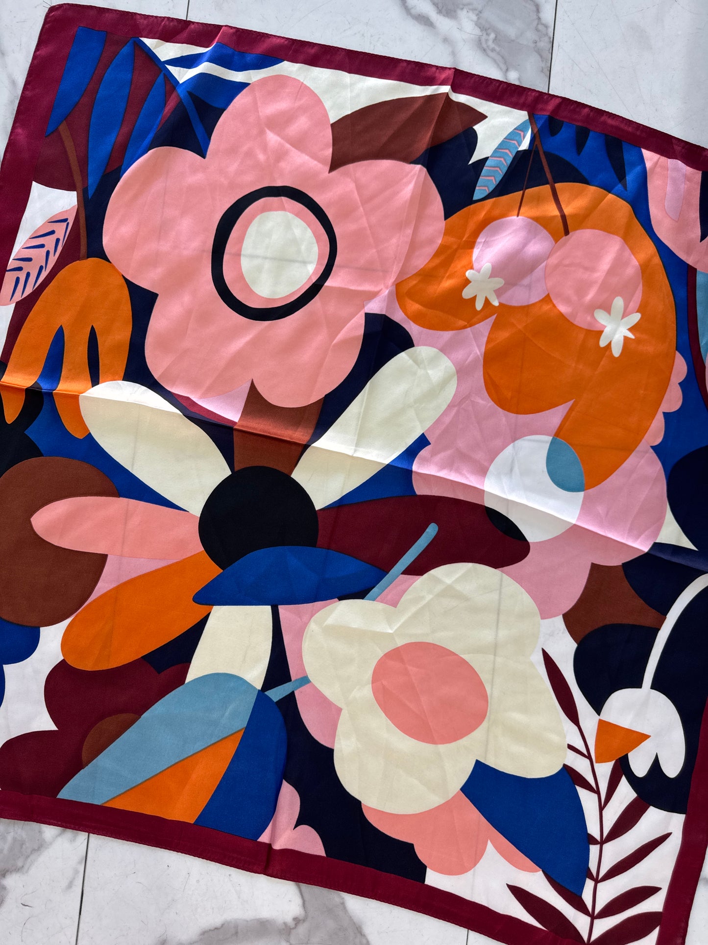 FOULARD FANTASIA BORDEAUX