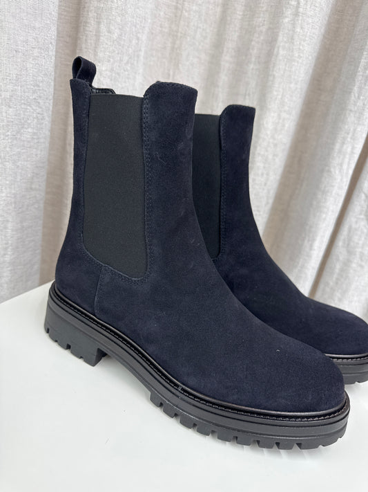 CHALSEA BOOTS CAMOSCIO BLU