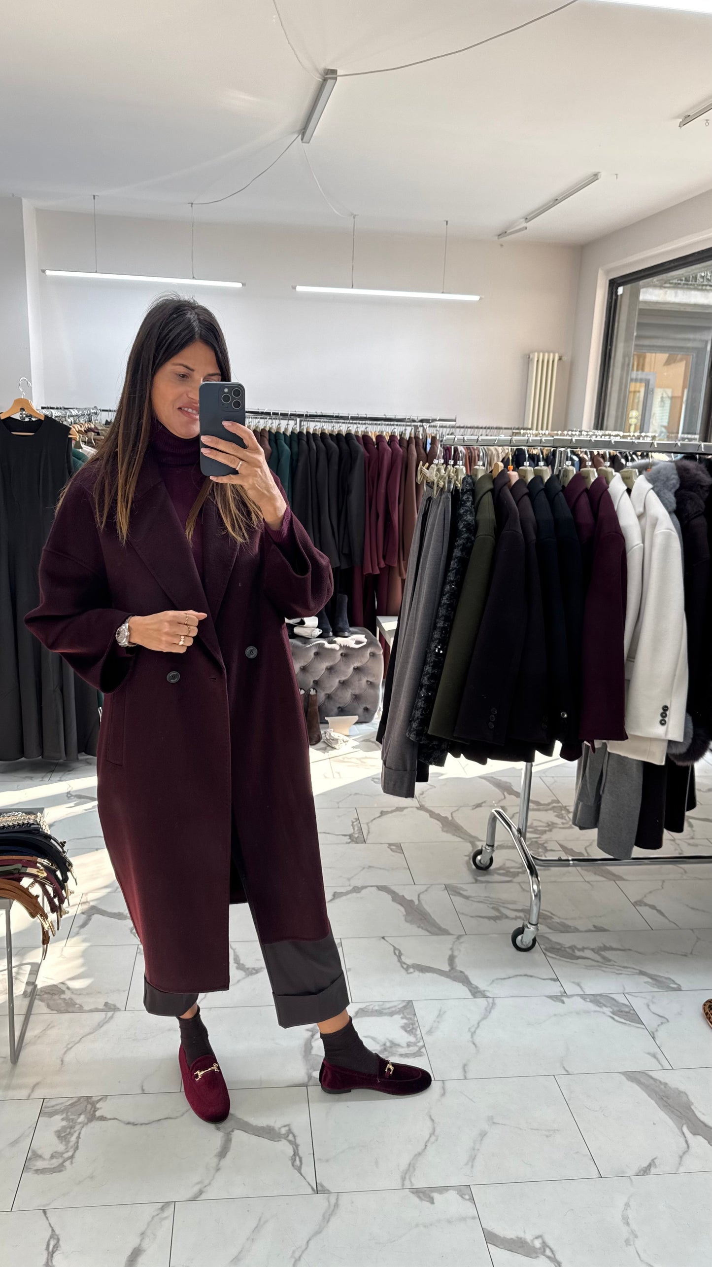 CAPPOTTO OVETTO OVERSIZED BORDEAUX