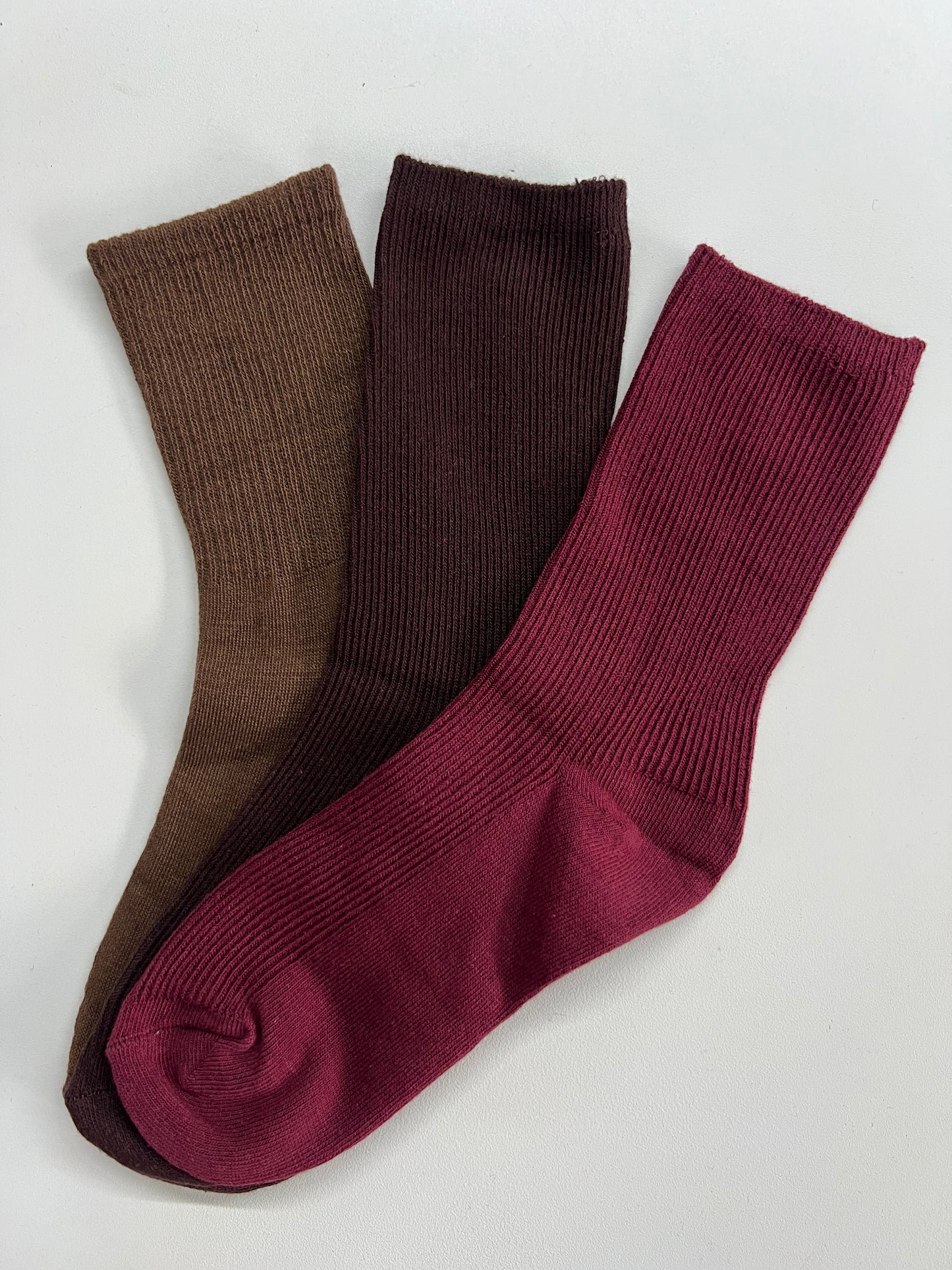 CALZINO A COSTE CORTO caffè/bordeaux/cioccolato