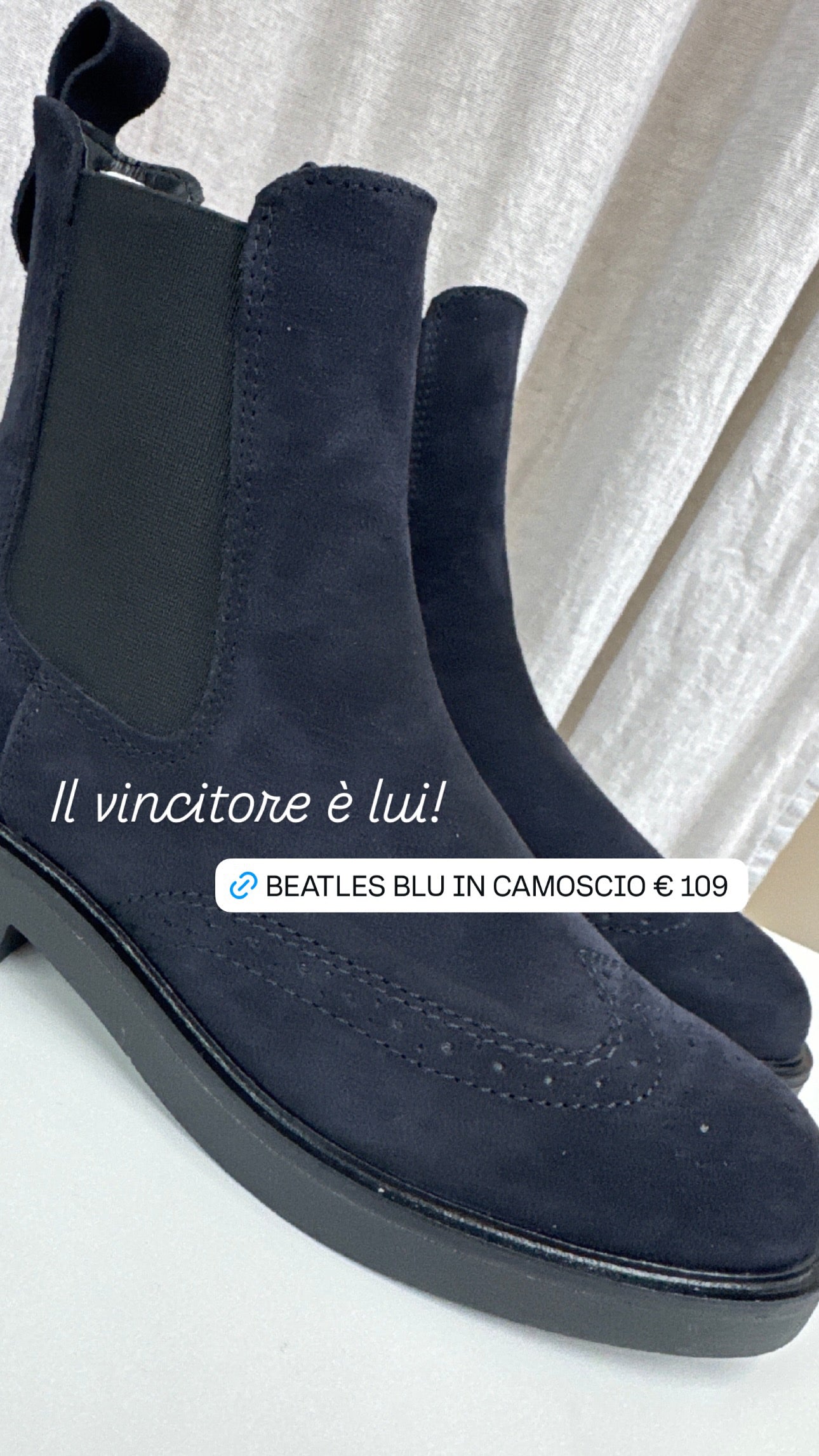BEATLES CAMOSCIO BLU