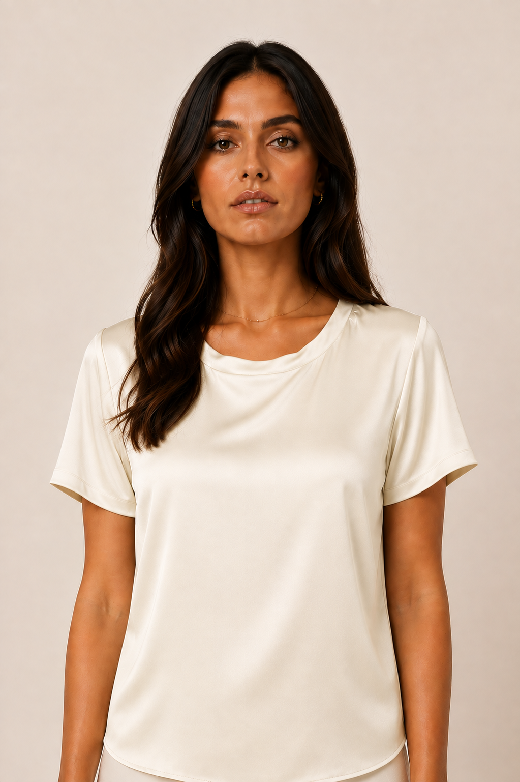 BLUSA MANICA CORTA PANNA