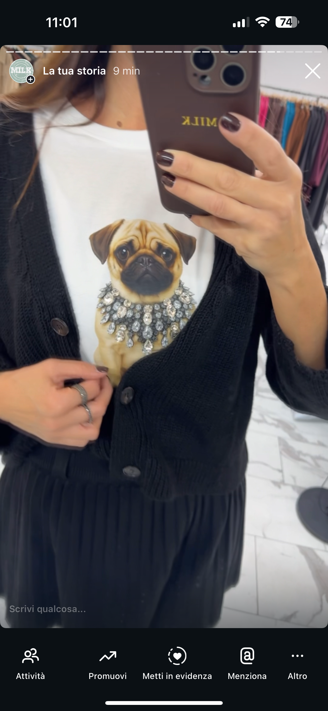 CARDIGAN MISTO LANA NERO