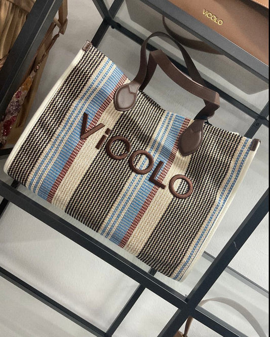 VICOLO BORSA STRIPED POSITANO V