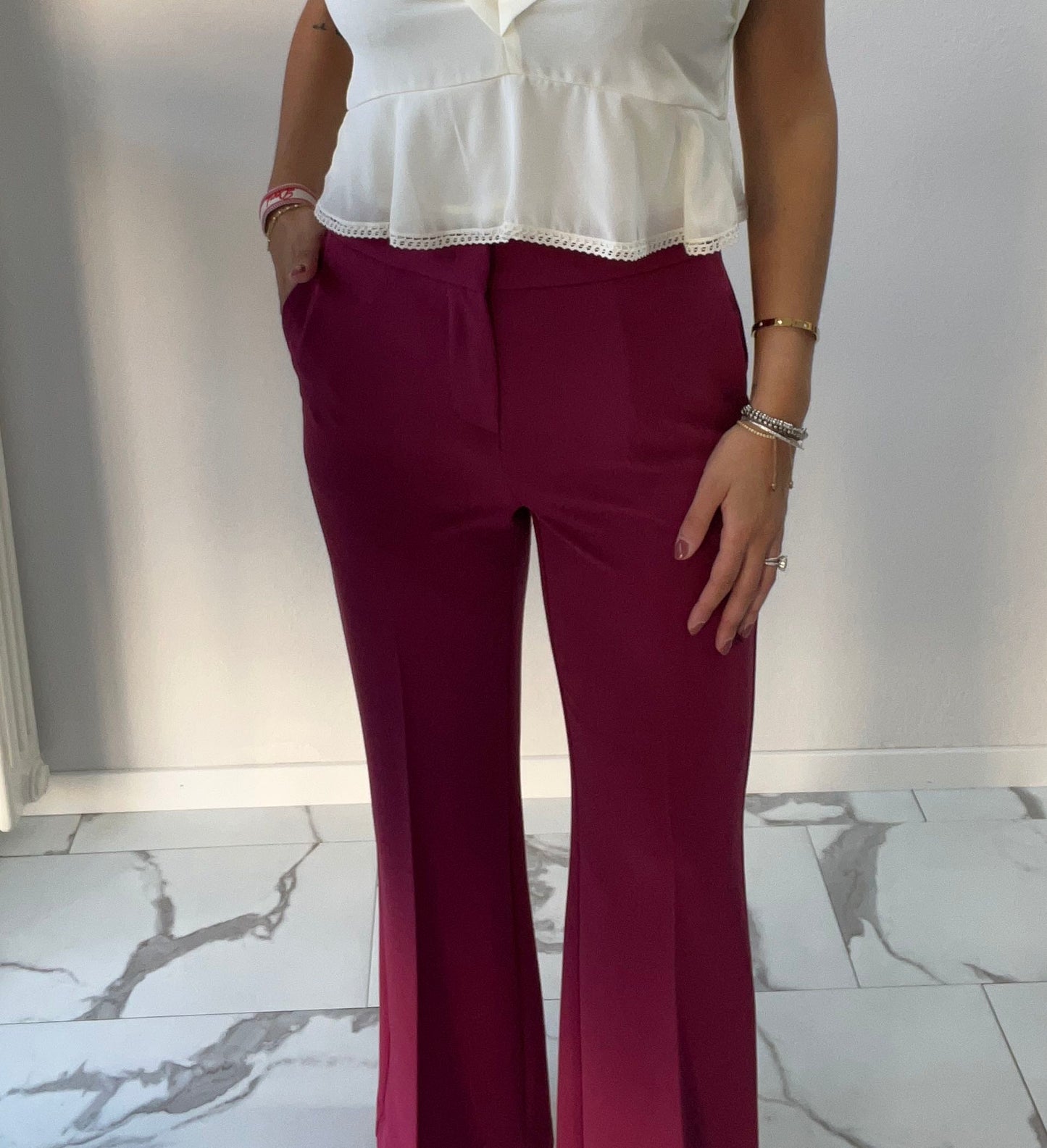 MARYLEY PANTALONE TULIPANO SANGRIA MARYLEY