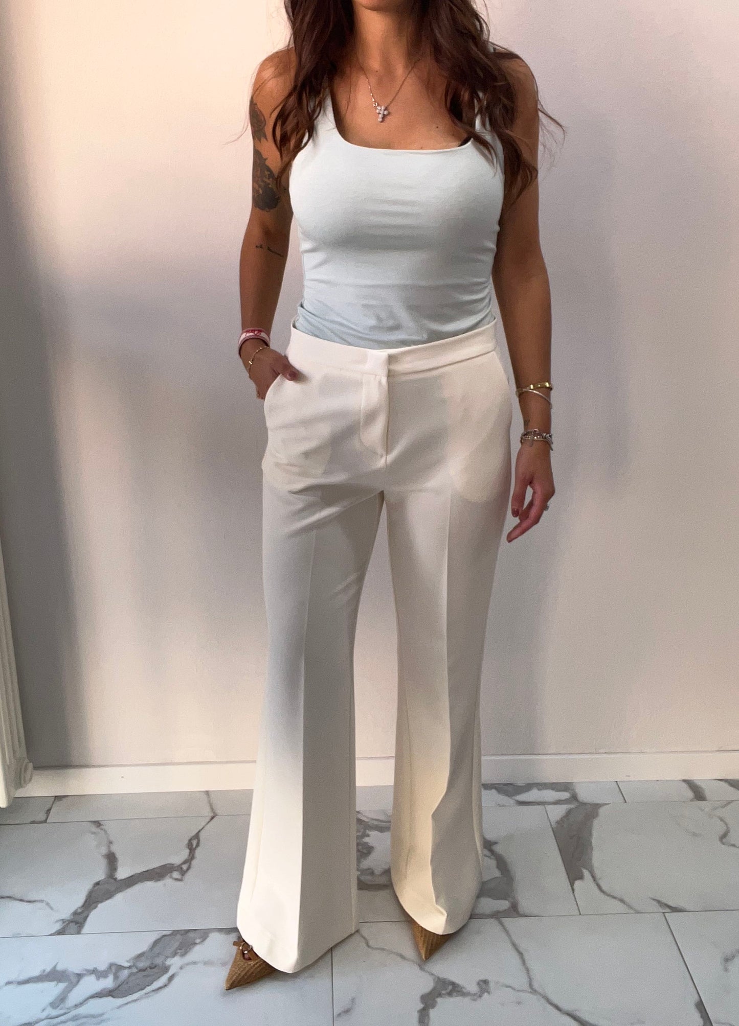 MARYLEY PANTALONE TULIPANO PANNA MARYLEY