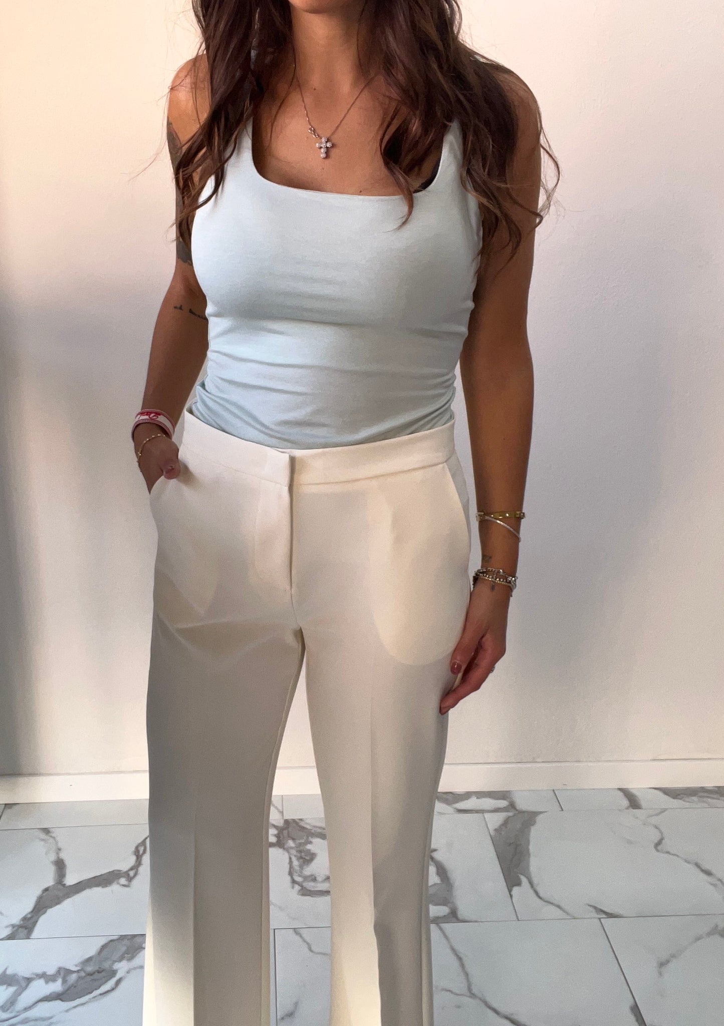 MARYLEY PANTALONE TULIPANO PANNA MARYLEY