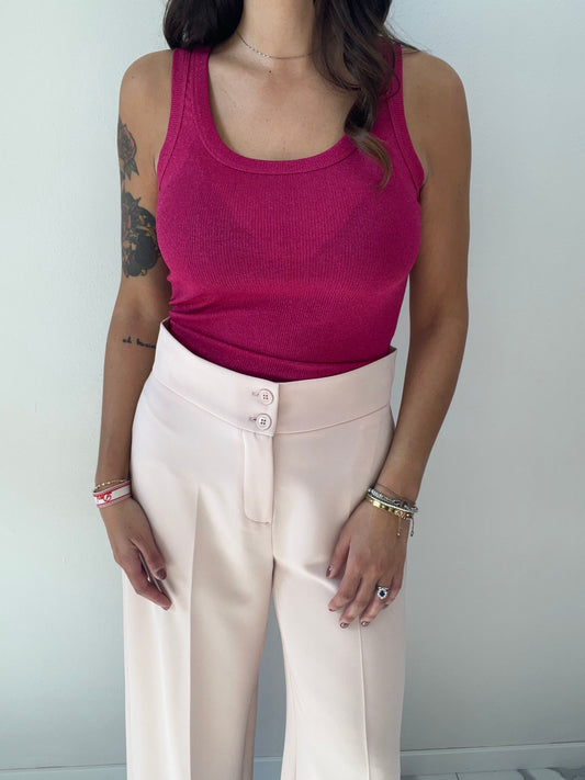 MARYLEY PANTALONE PALAZZO TECNICO ROSA