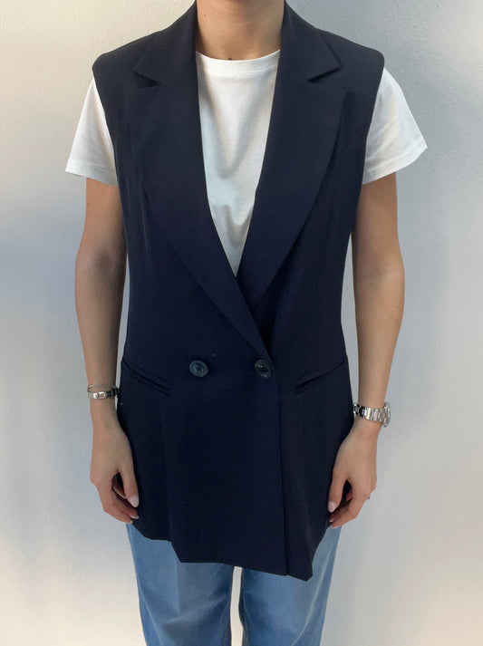 MARYLEY MAXI GILET CADY BLU
