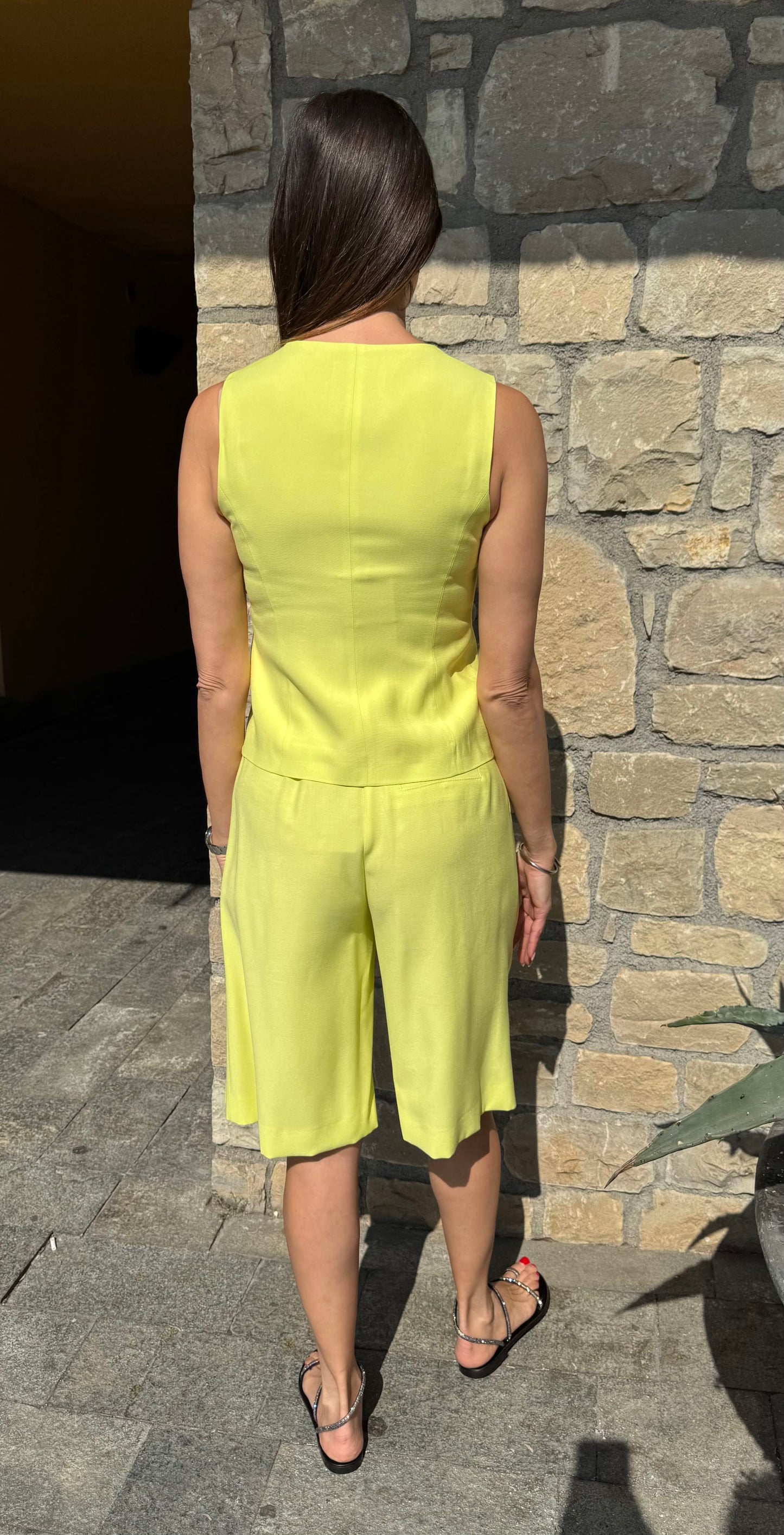 MARYLEY COMPLETO GILET BERMUDA LIME