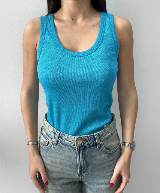 VICOLO CANOTTA LUREX TURCHESE
