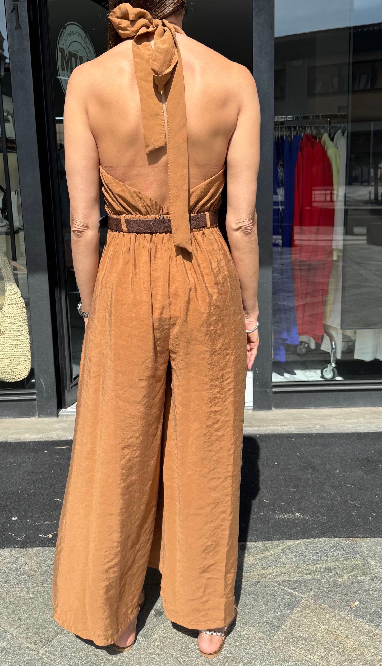 DIXIE TUTA MODAL SCOLLO INCROCIATO RUST