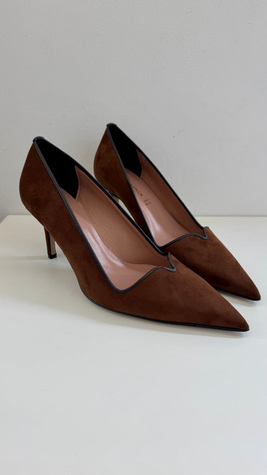 DECOLLETE SCAMOSCIATA MARRONE