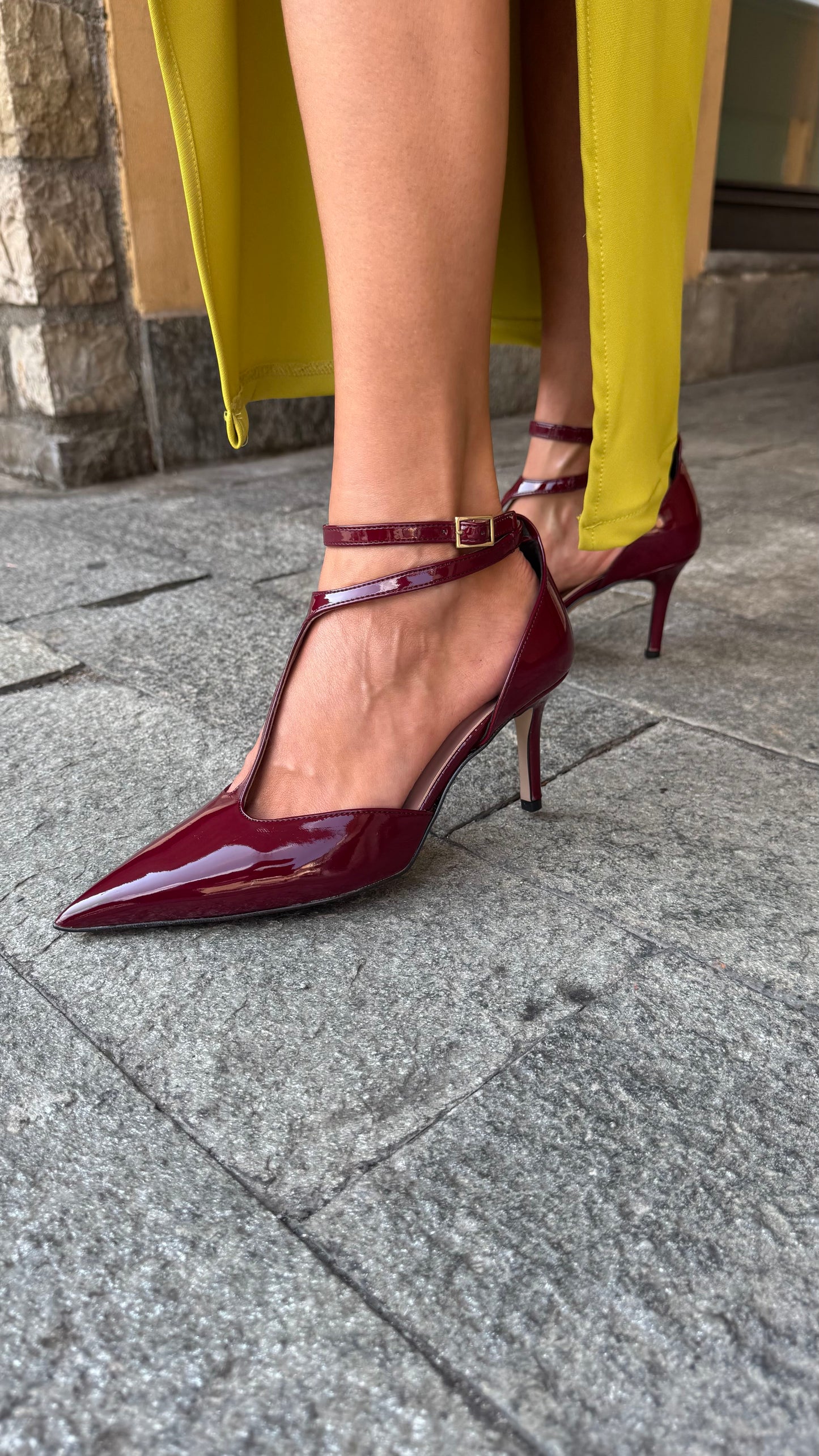 DECOLLETE VERNICE BORDEAUX