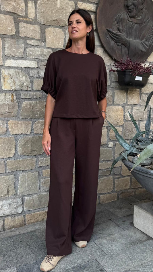 PANTALONE FELPA MORO