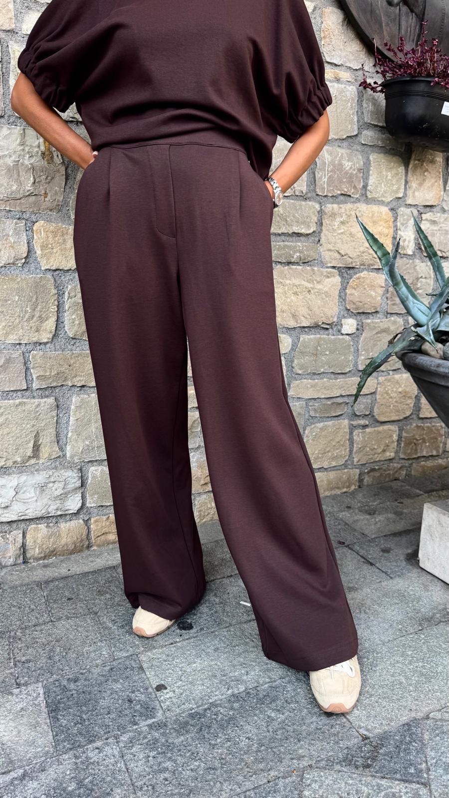 PANTALONE FELPA MORO