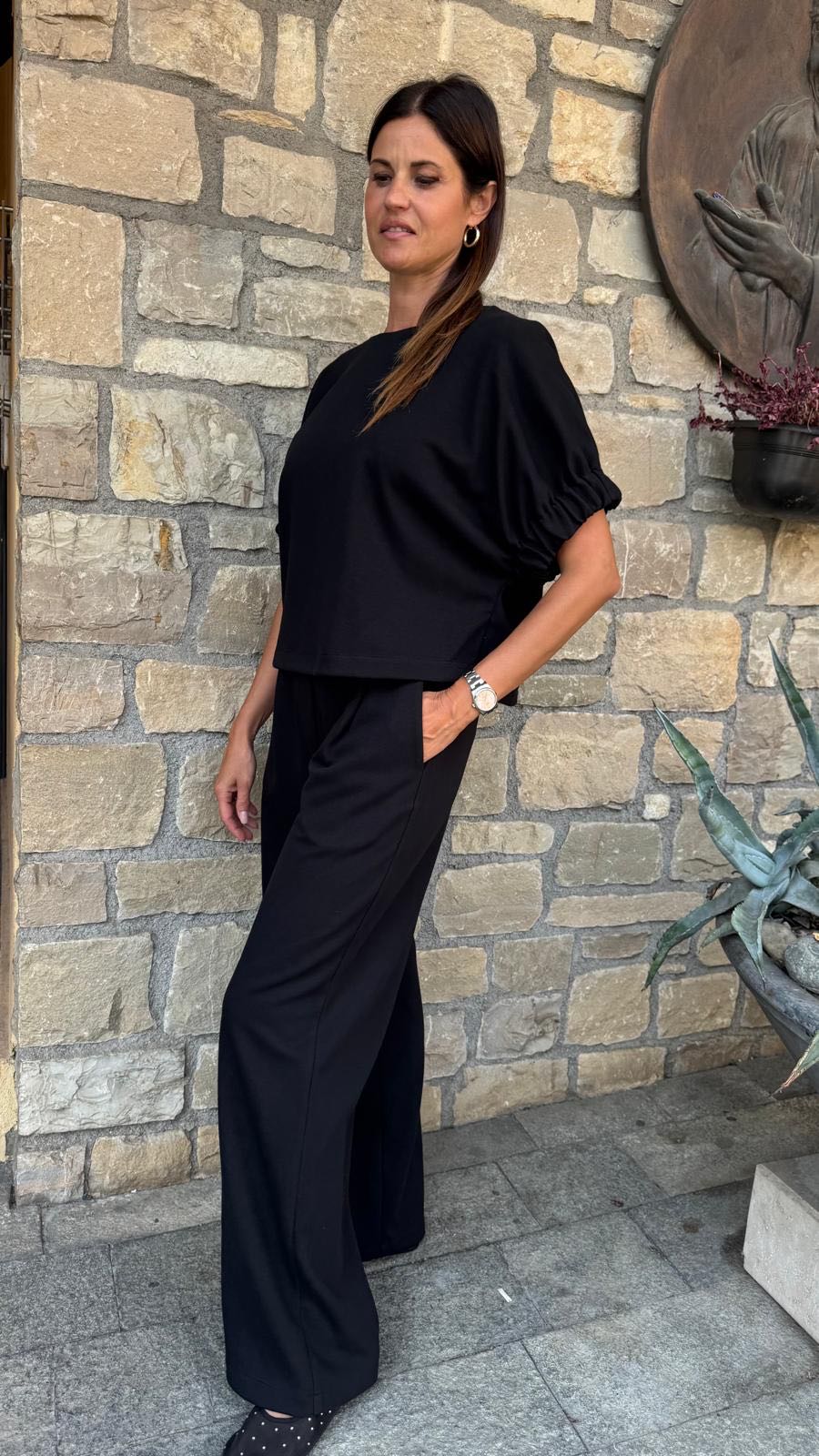 PANTALONE FELPA NERO
